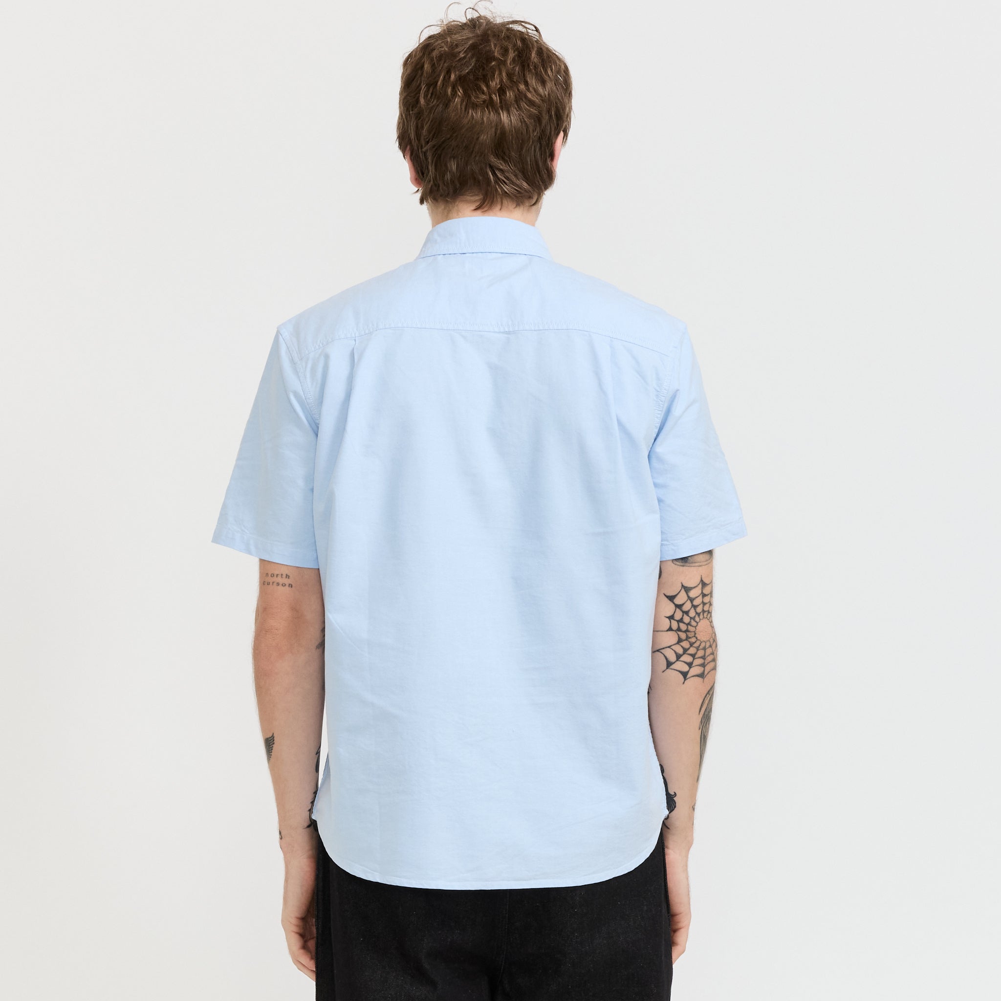 Cliff Short Sleeve Shirt Blue Oxford