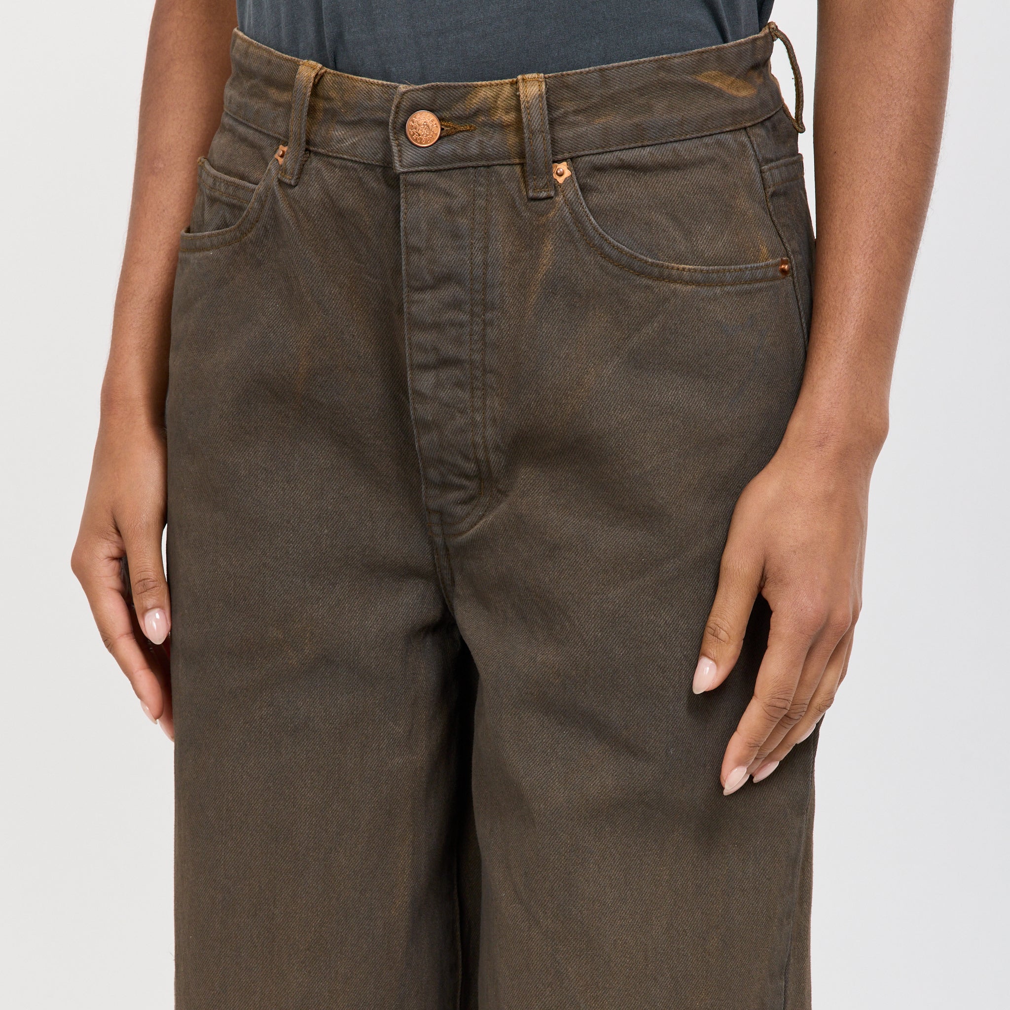 Womens Wale Jeans Mud Wash