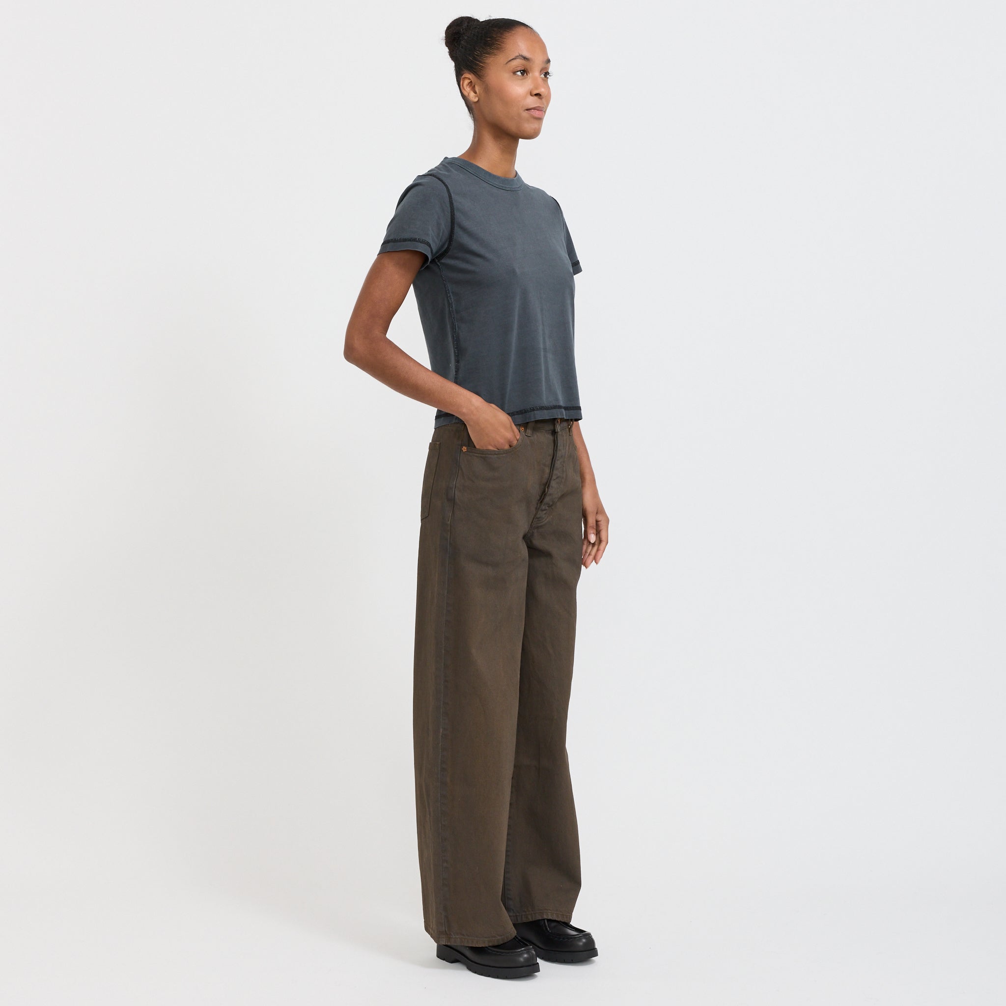 Womens Wale Jeans Mud Wash