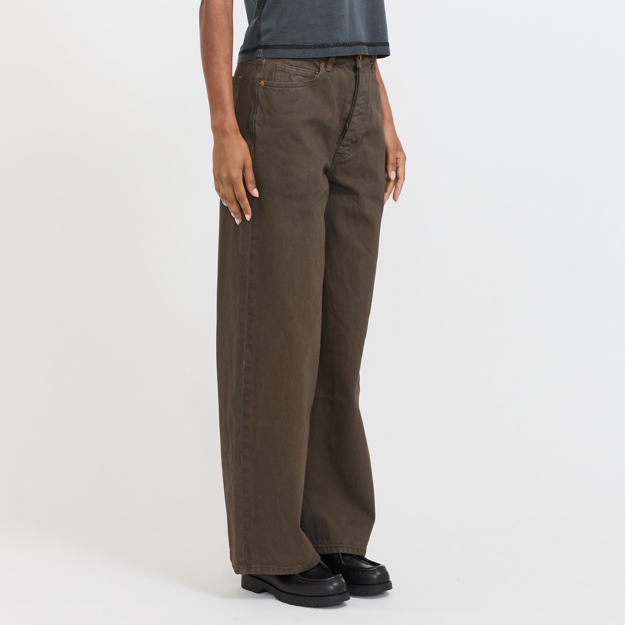 Womens Wale Jeans Mud Wash