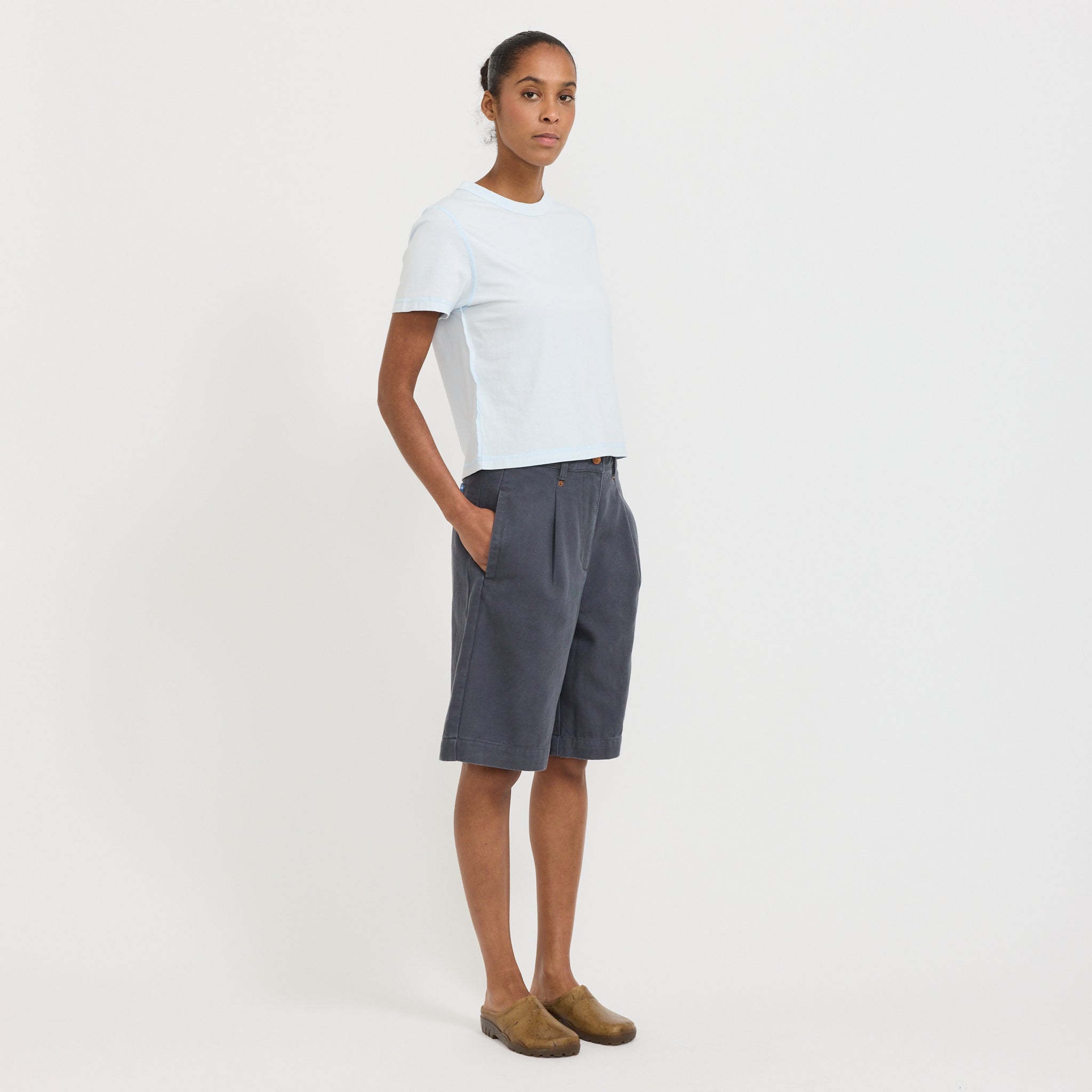 Womens Chino Short Charcoal