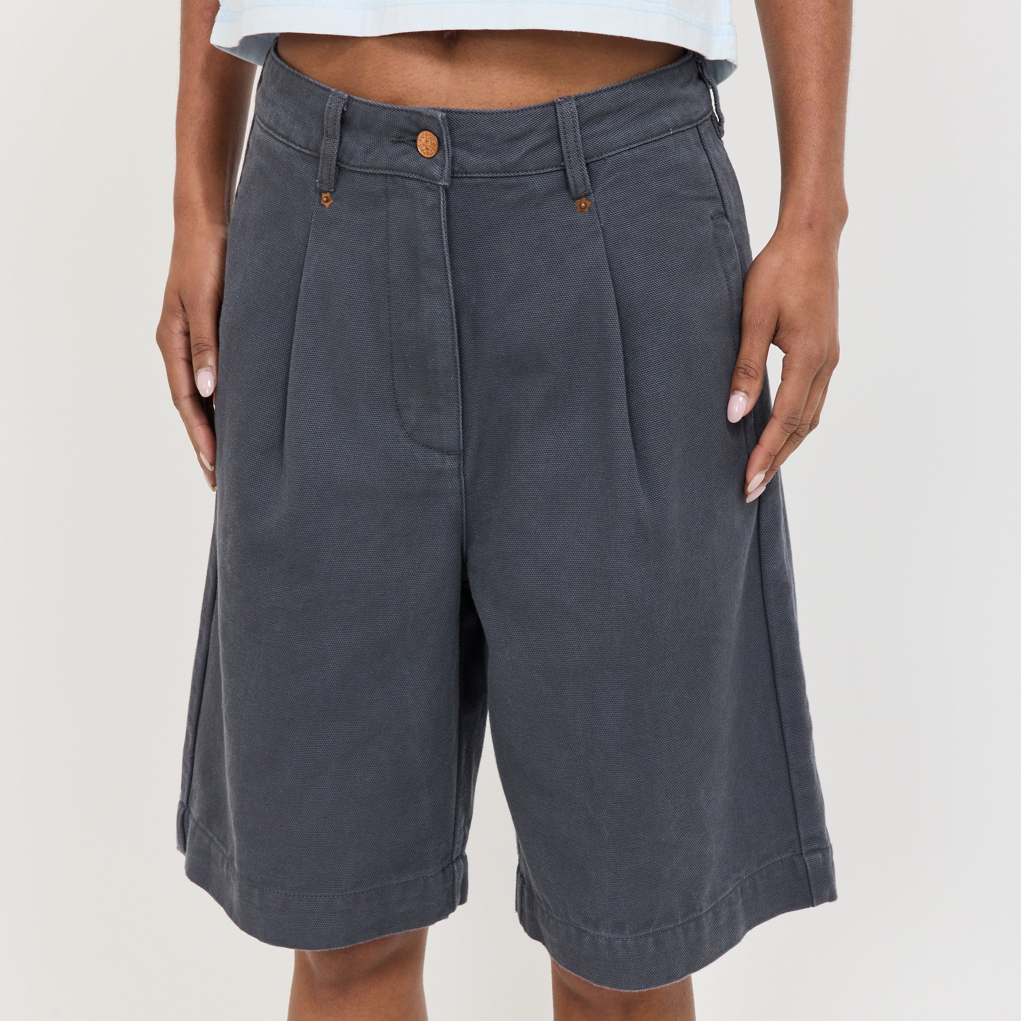 Womens Chino Short Charcoal