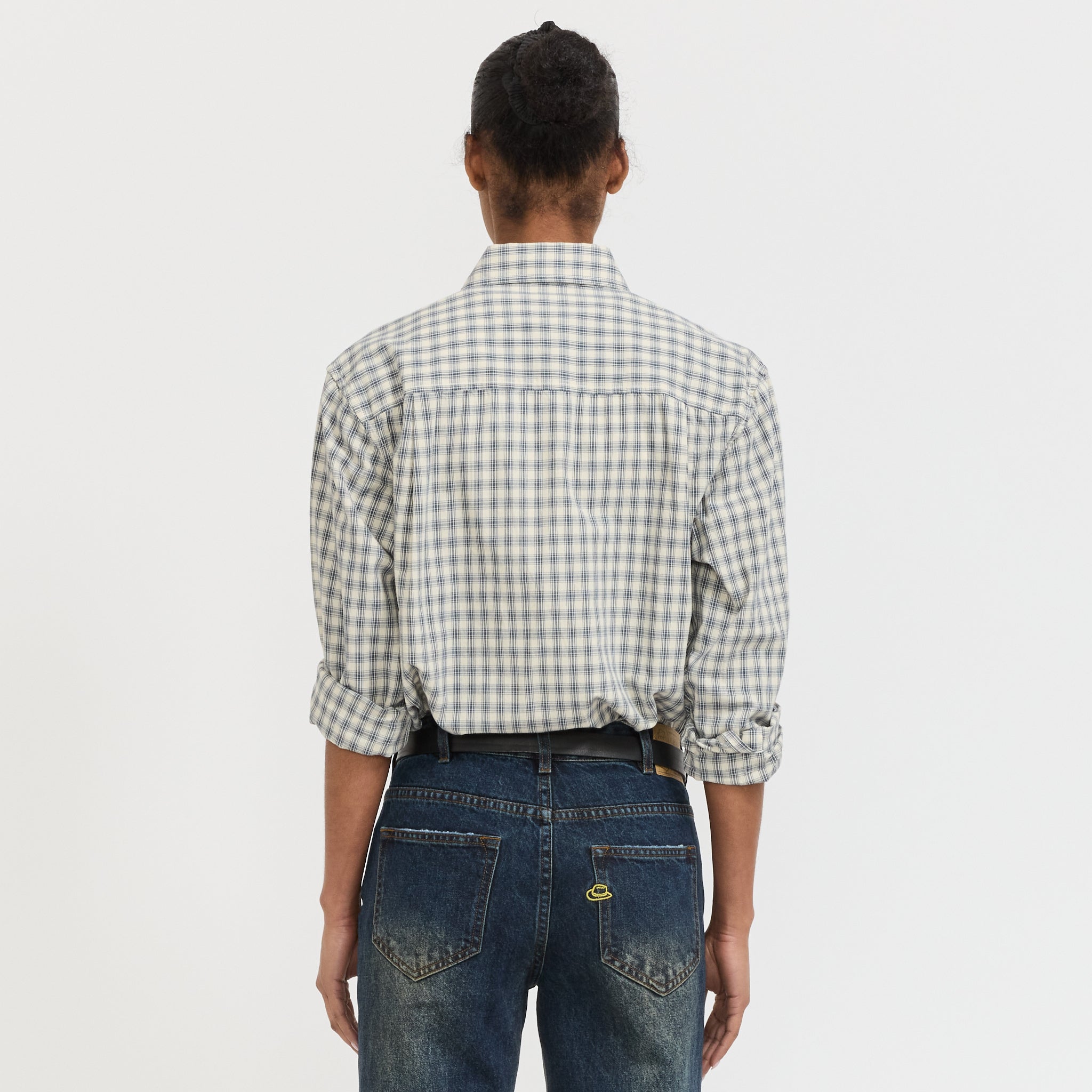 Womens Cliff Long Sleeve Shirt Natural Plaid