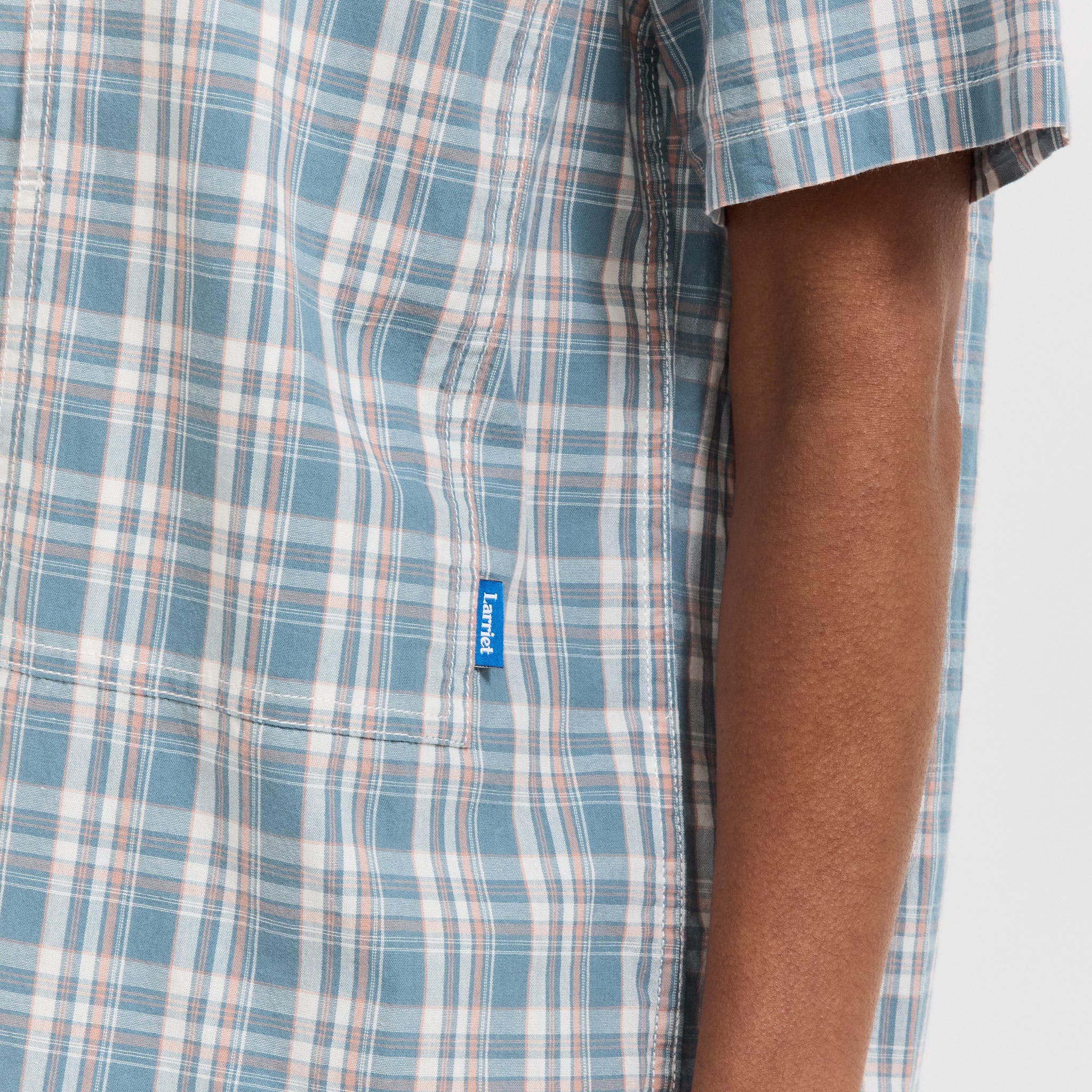 Womens Cliff Short Sleeve Shirt Petrol Plaid