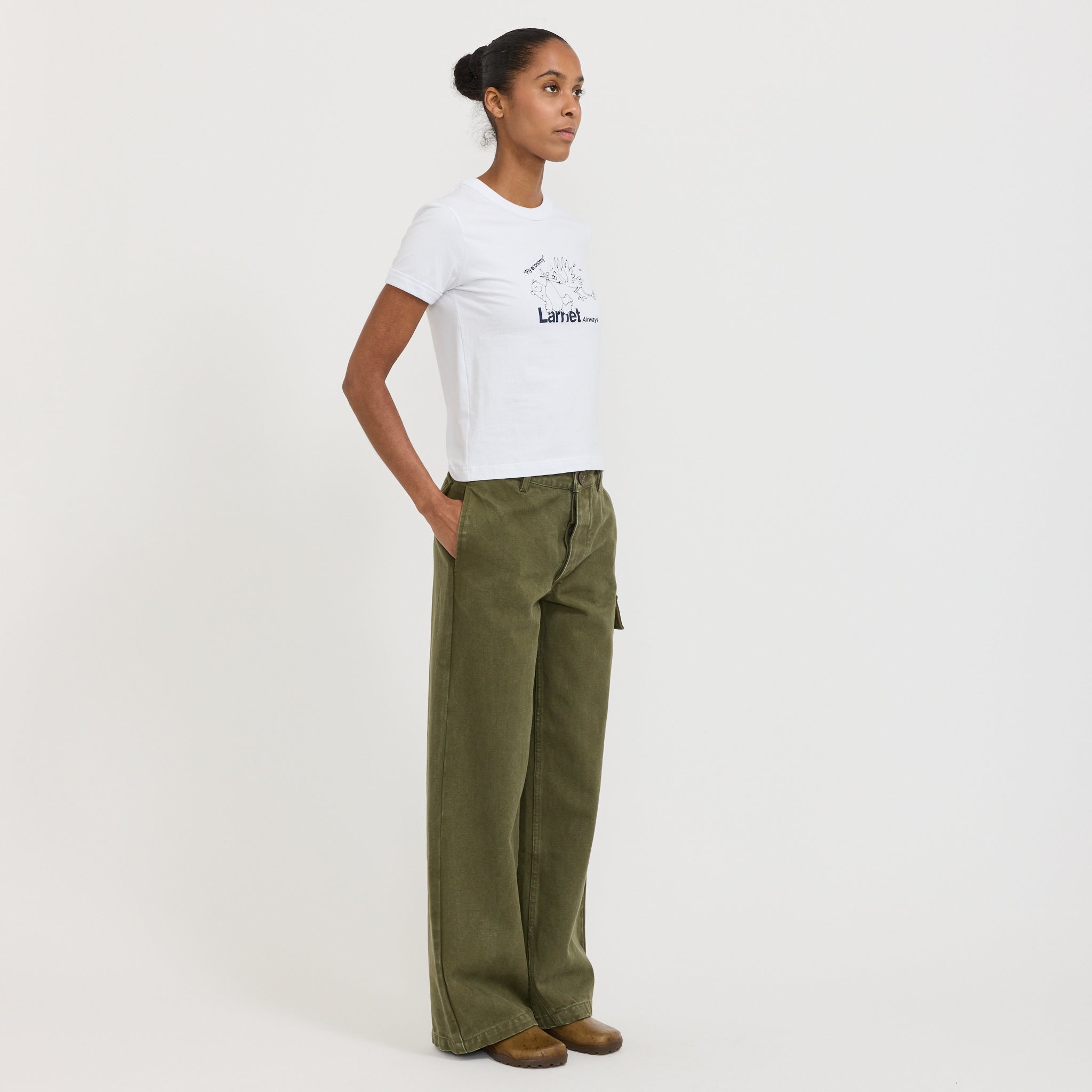 Womens Fly Economy Tee White