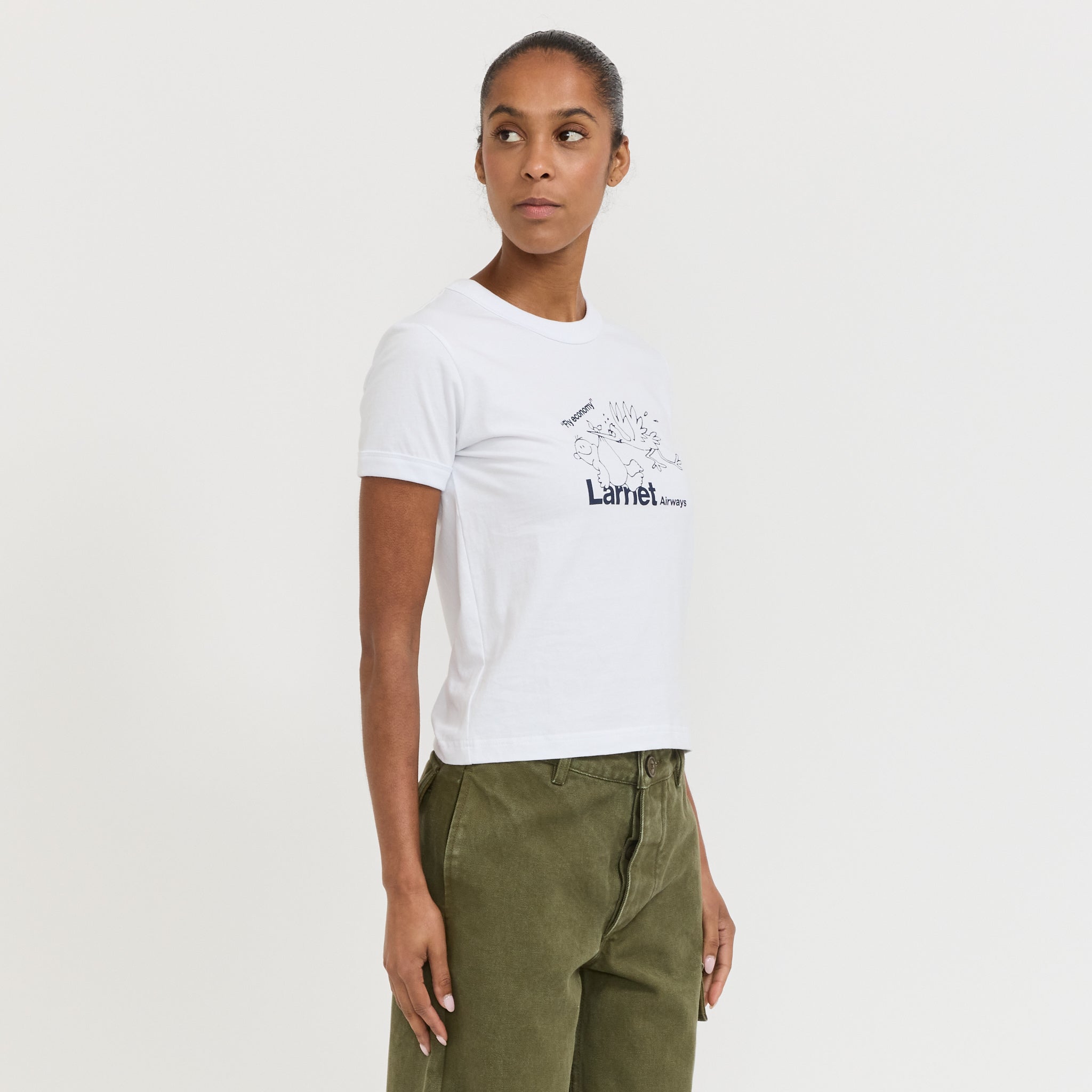 Womens Fly Economy Tee White