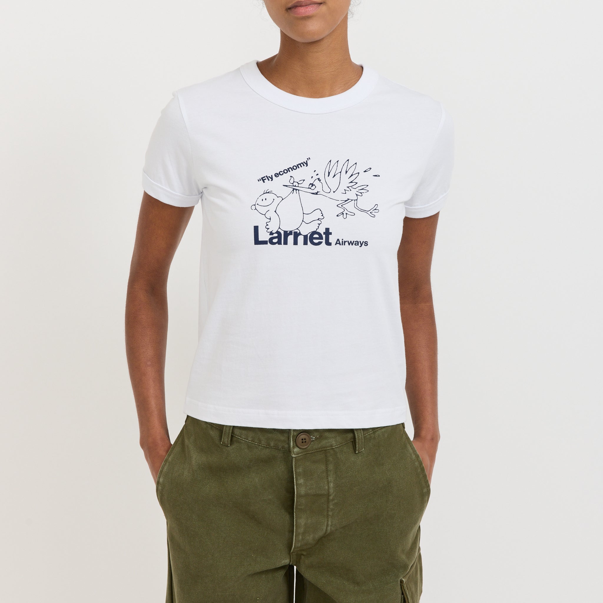 Womens Fly Economy Tee White