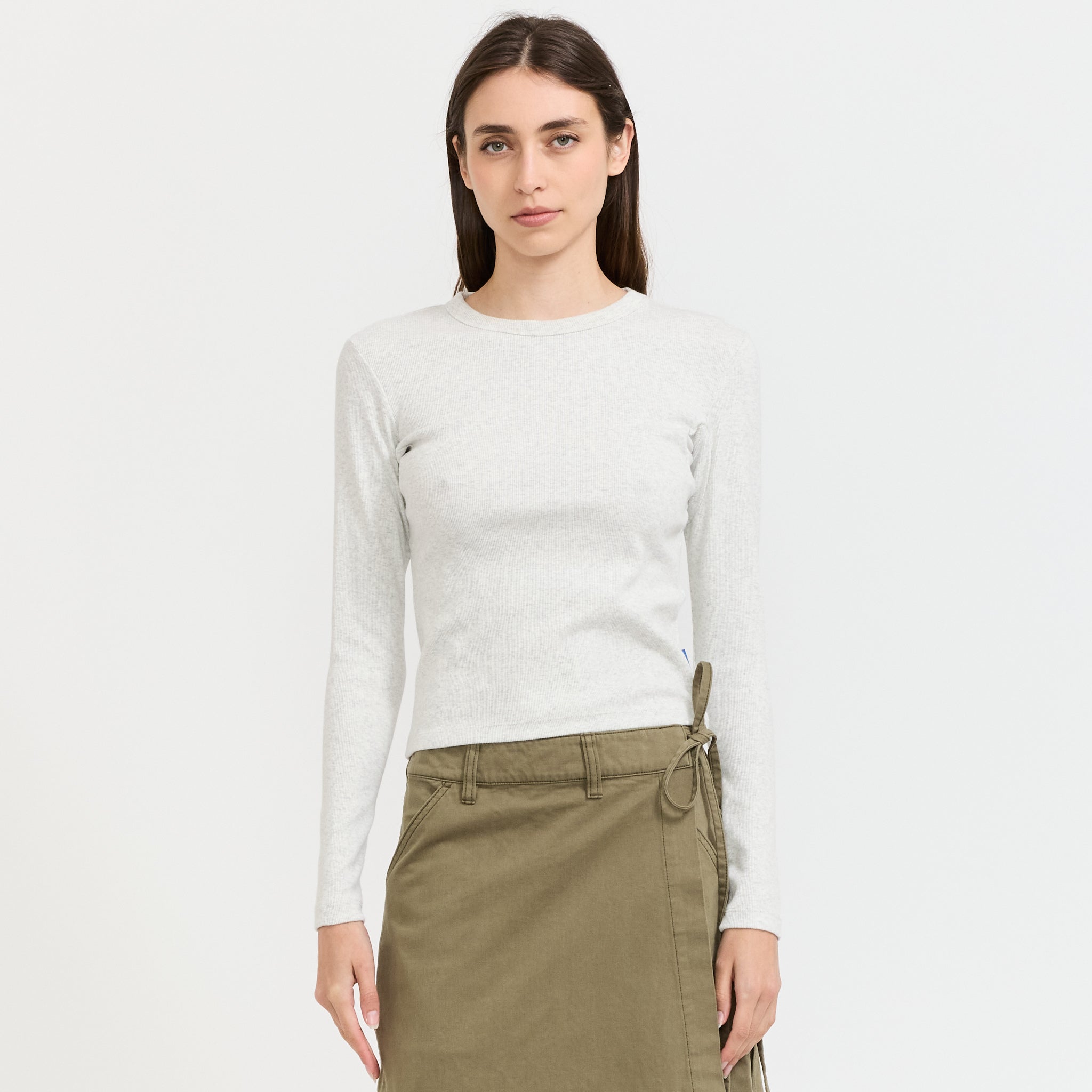 Womens Ruthy Long Sleeve Tee Grey Marle