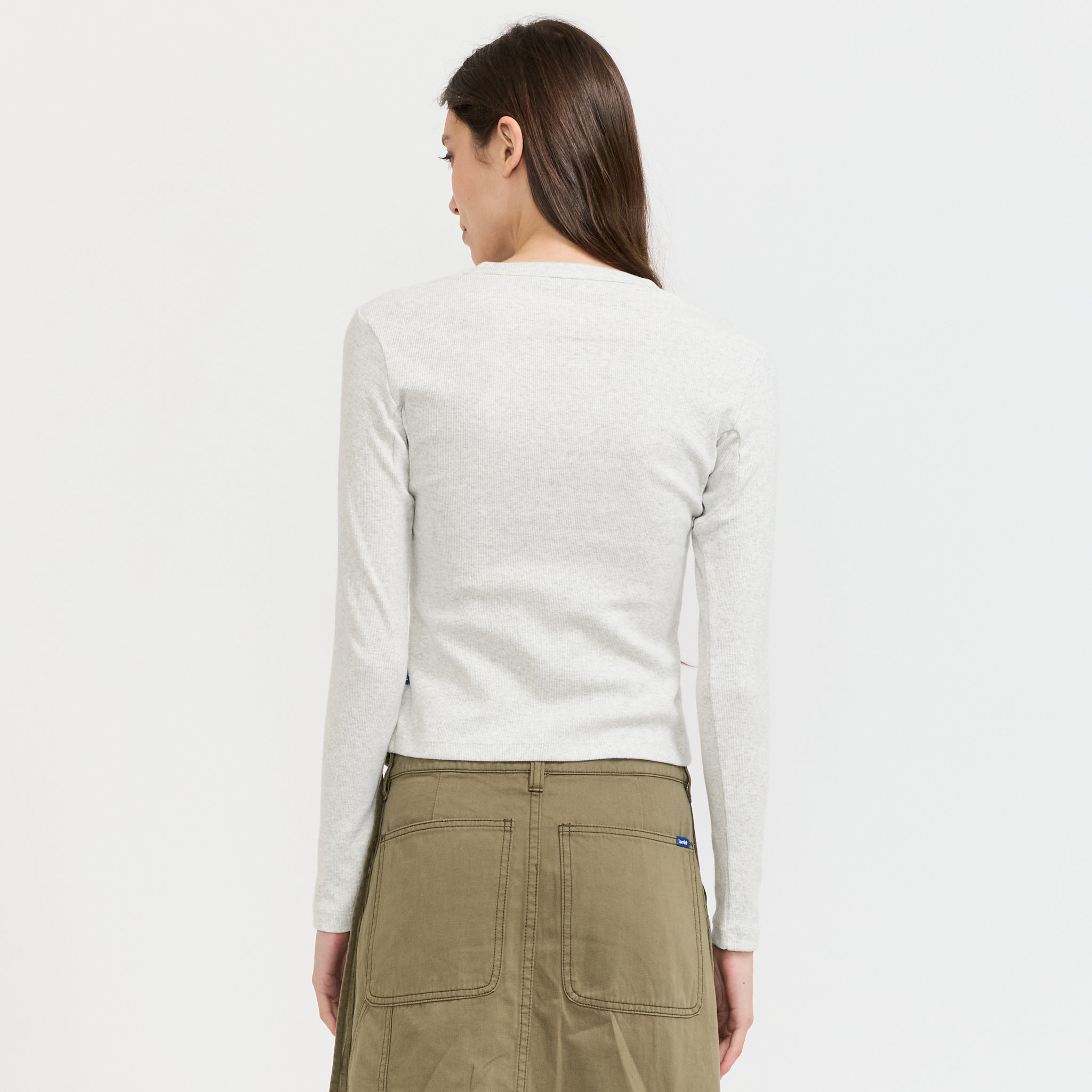Womens Ruthy Long Sleeve Tee Grey Marle