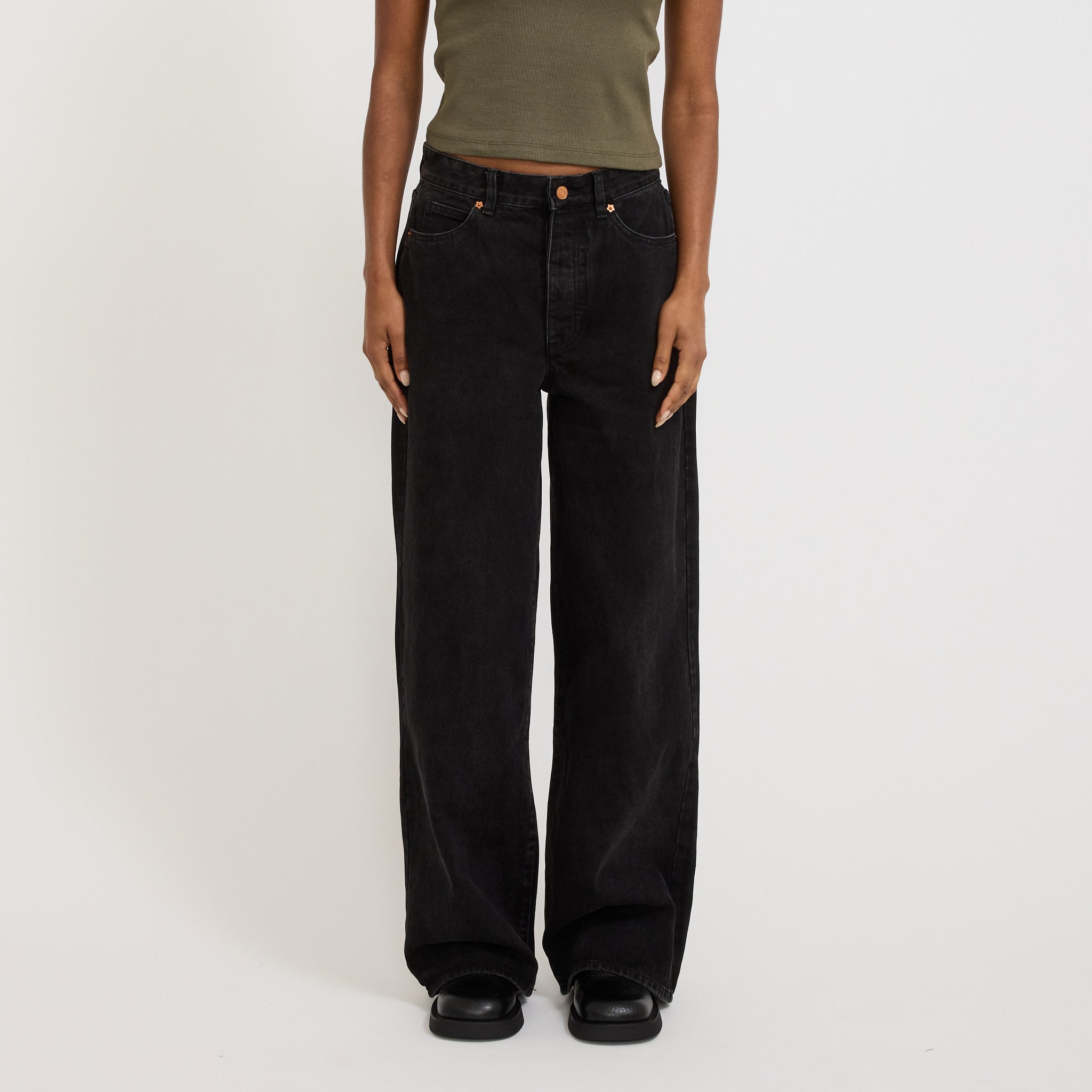 Womens Wale Jeans Used Black