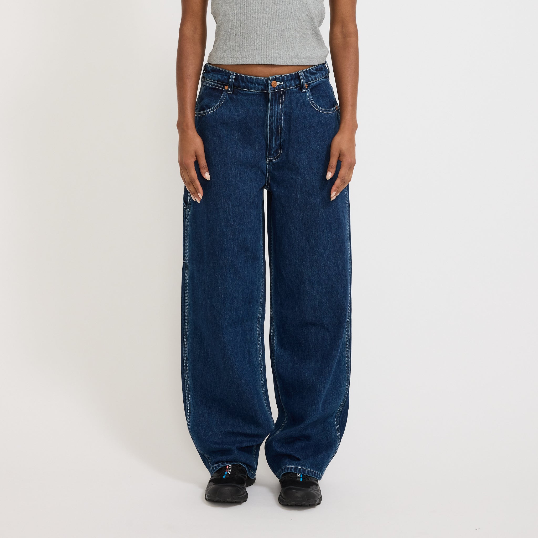 Womens Work Pant Washed Indigo