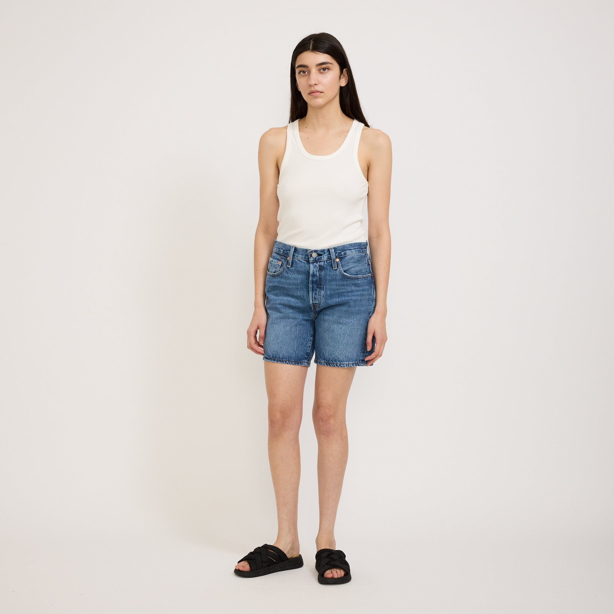 Levis 501 Mid Thigh Short Blue Beauty Maplestore