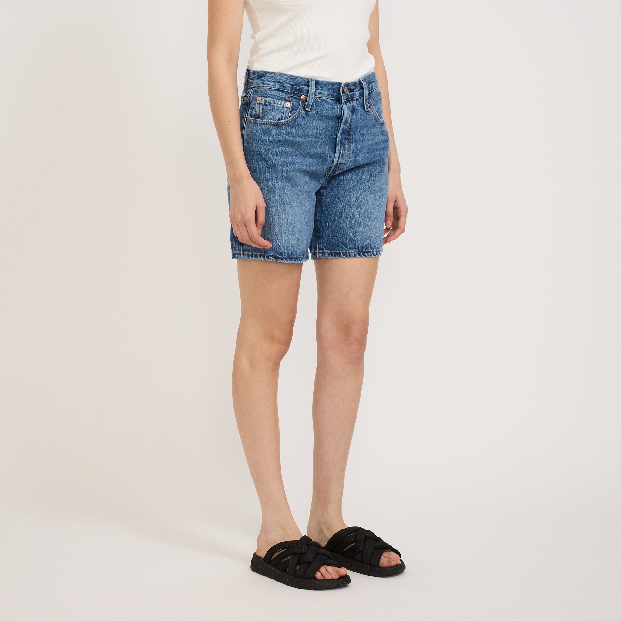 501 Mid Thigh Short Blue Beauty