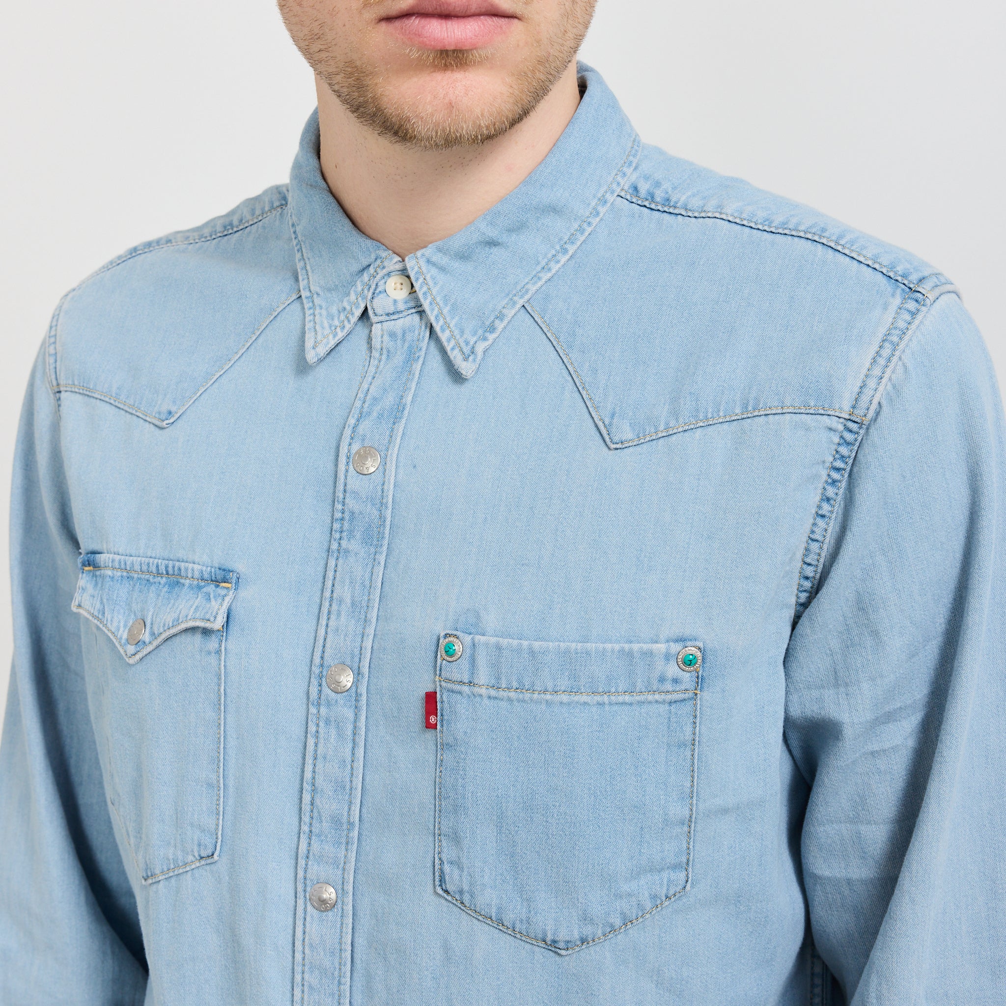 Levis | Barstow Special Edition Western Shirt Turquoise Rivet | Maplestore