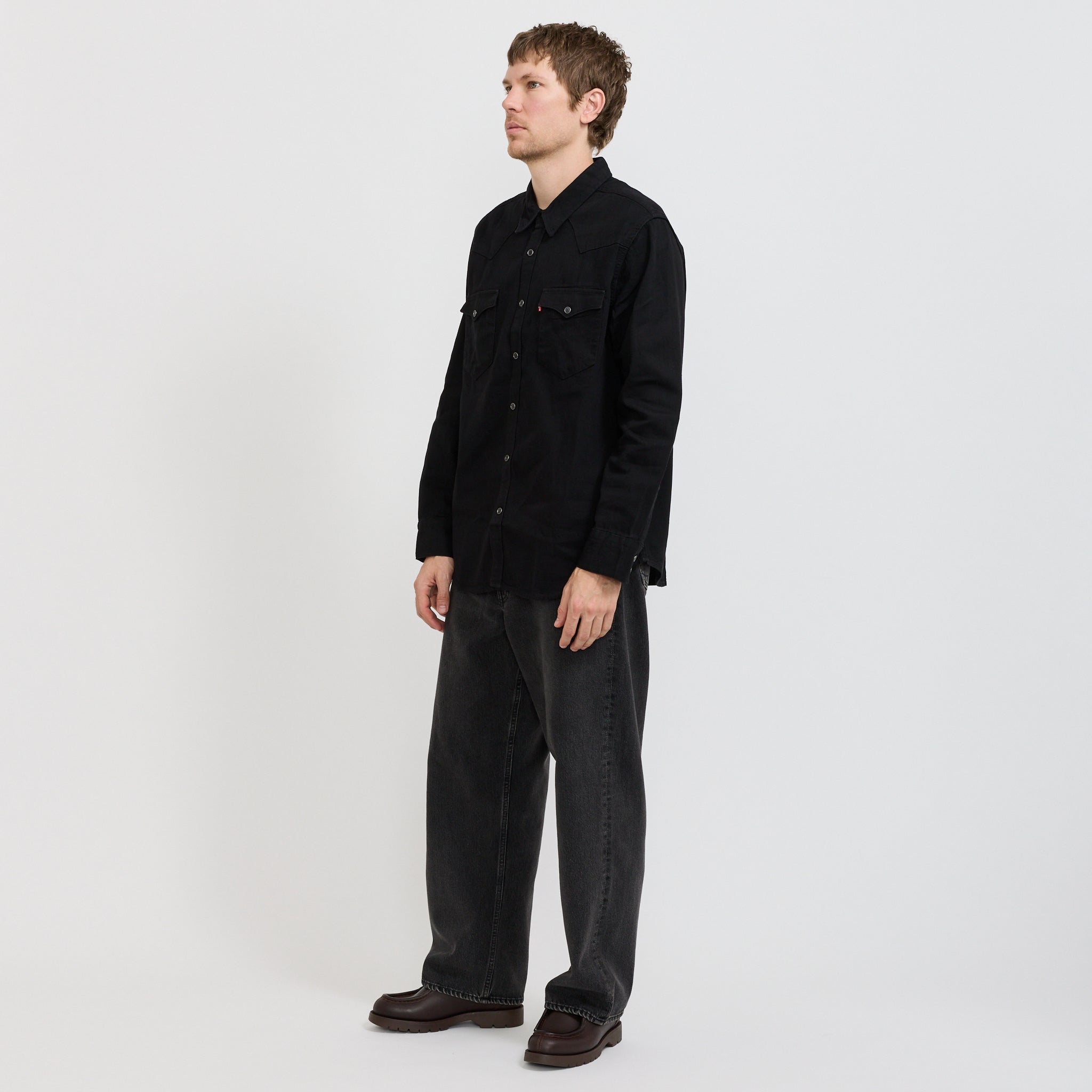 Barstow Western Standard Black Marble Denim Rinse