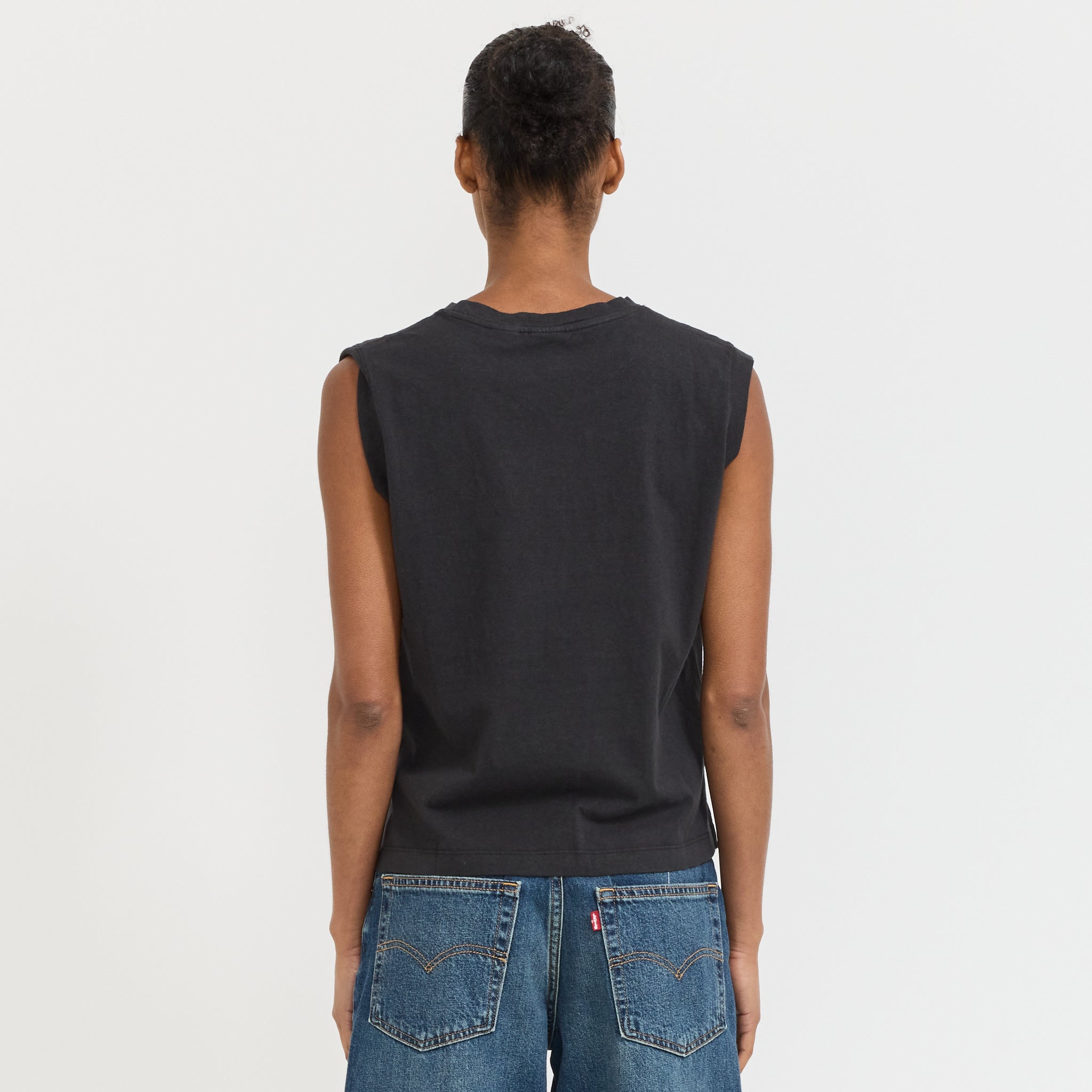 Boxy Tank Caviar Slub