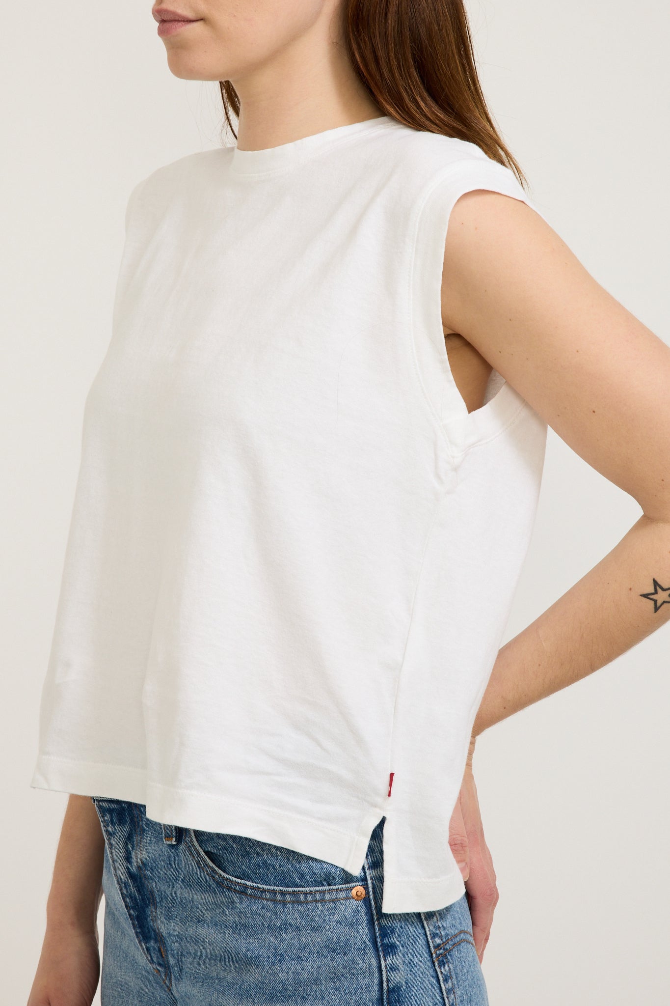 Levis | Boxy Tank White Slub | Maplestore