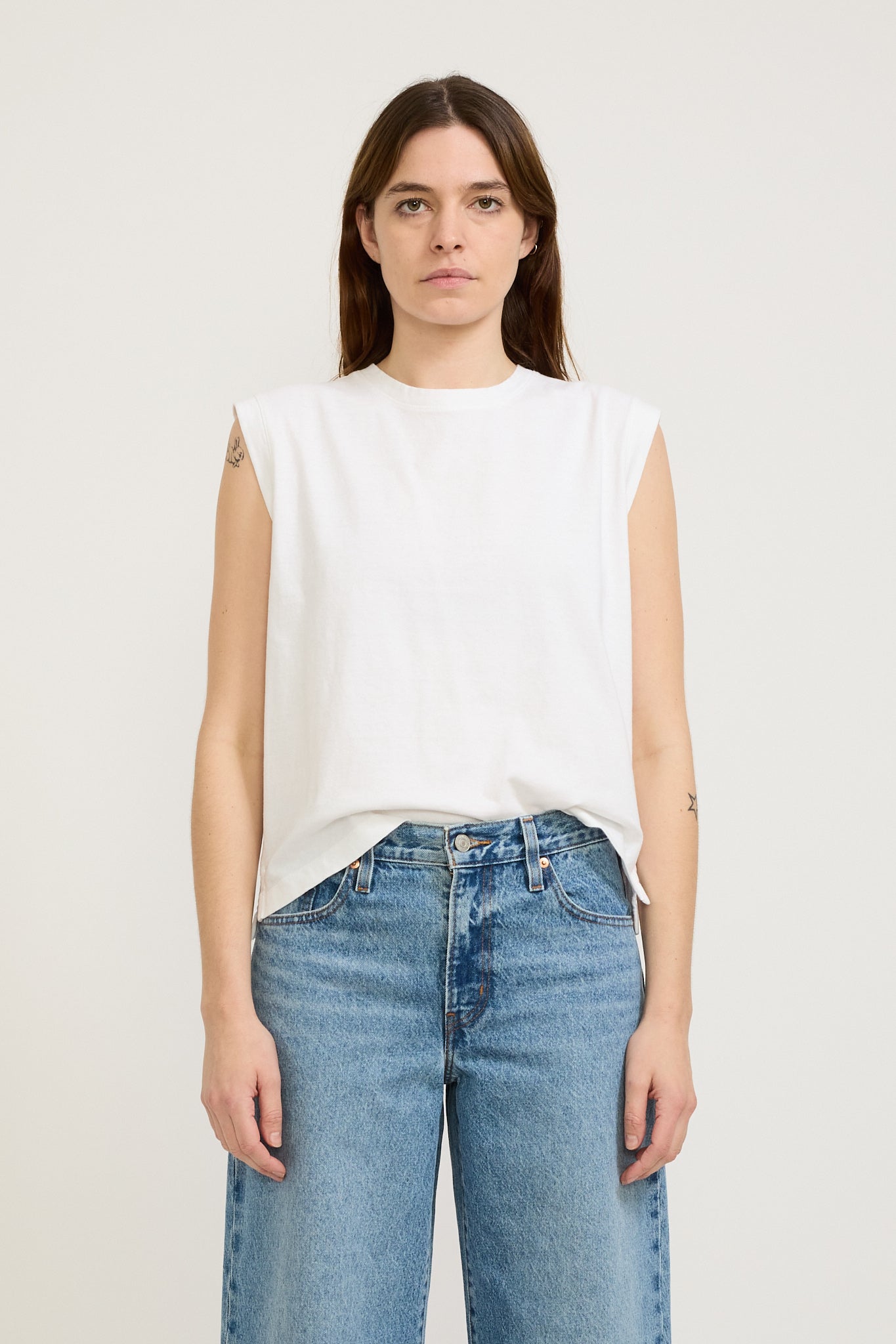 Levis | Boxy Tank White Slub | Maplestore