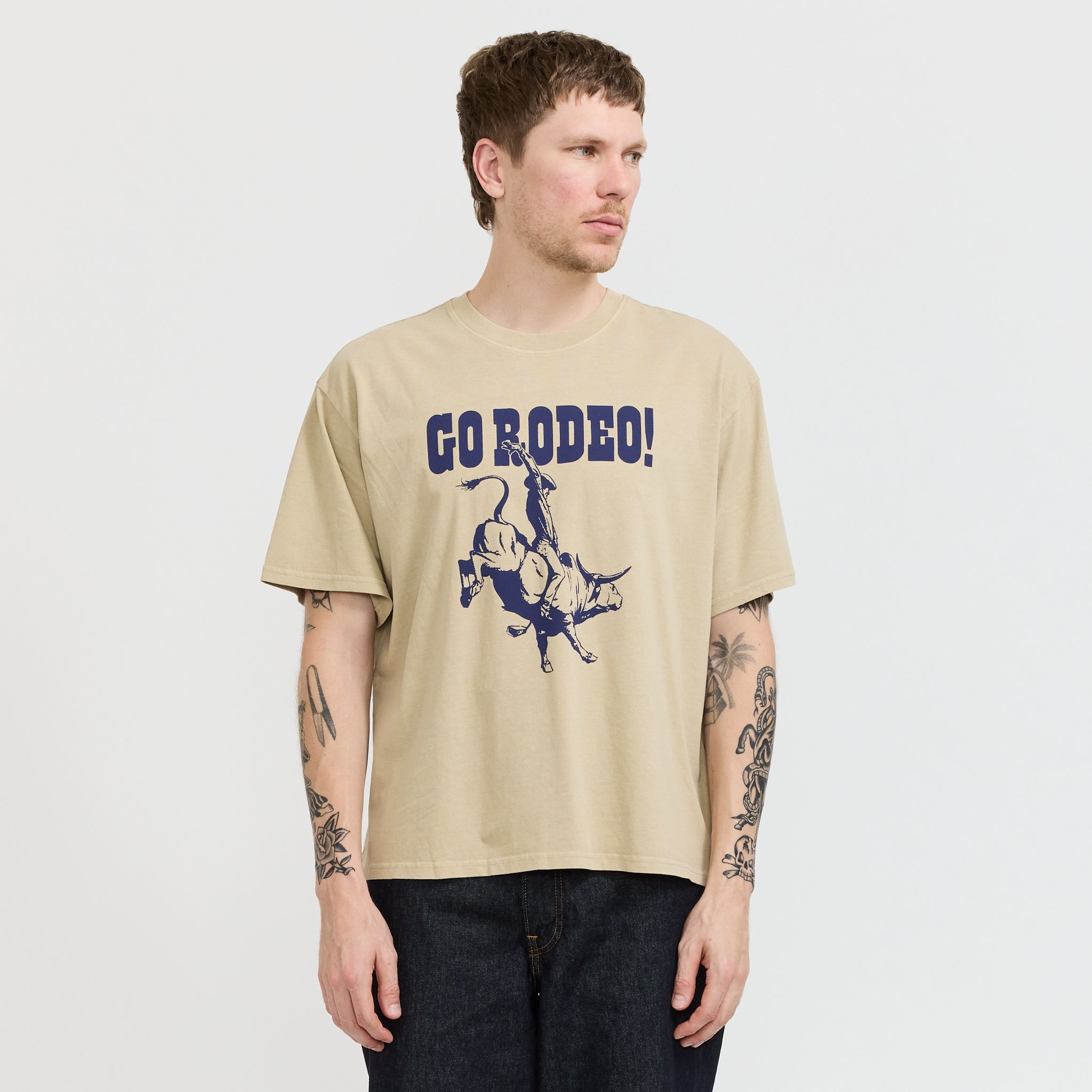 Graphic Boxy Tee Go Rodeo White Pepper/Graphite
