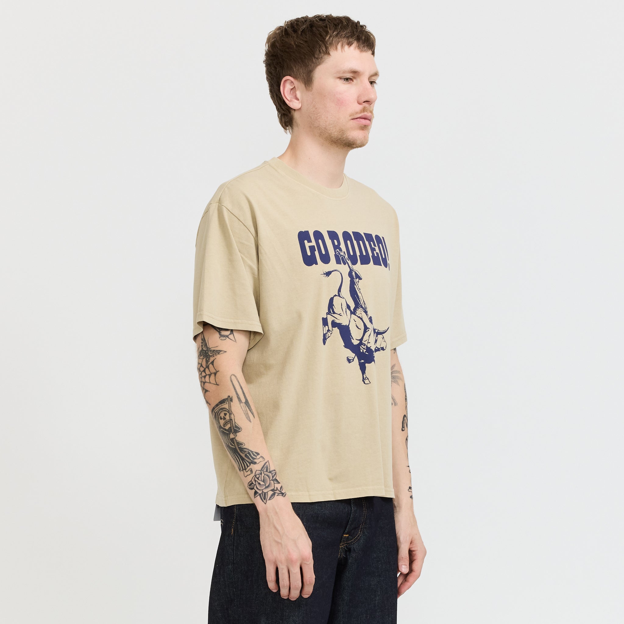 Graphic Boxy Tee Go Rodeo White Pepper/Graphite