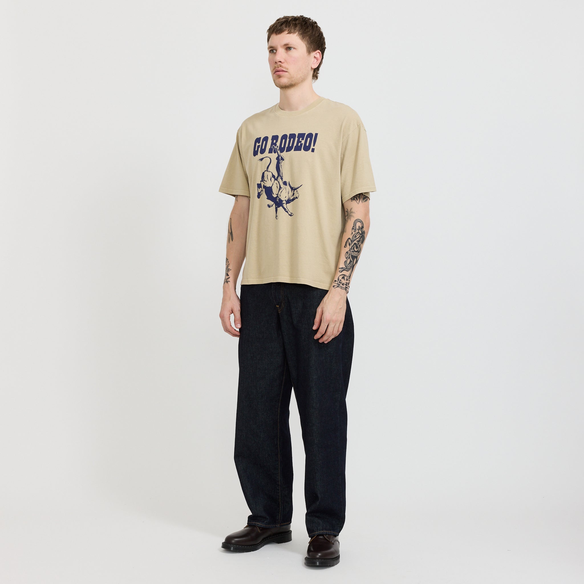 Graphic Boxy Tee Go Rodeo White Pepper/Graphite