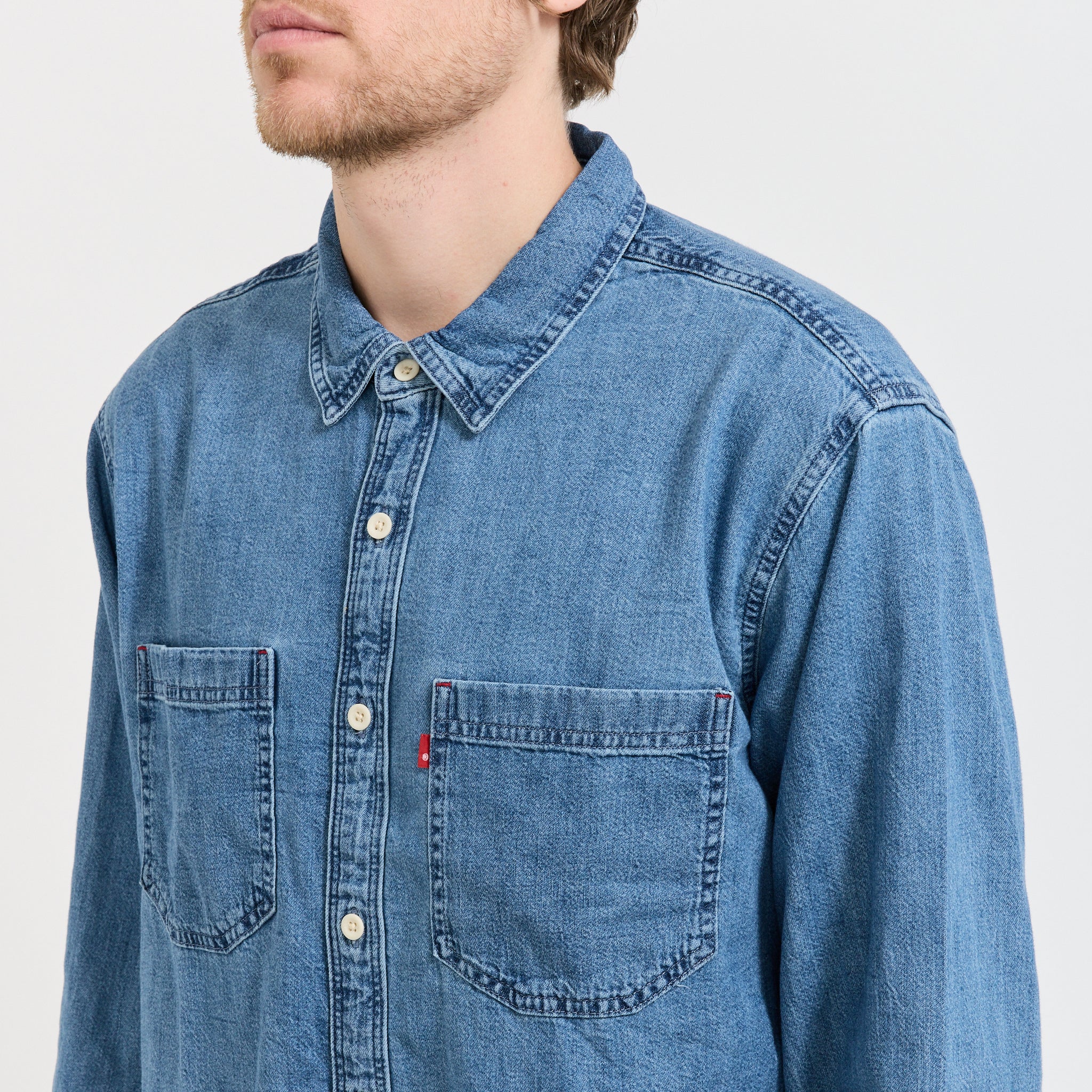Mariposa Worker Shirt Ani Mid Wash