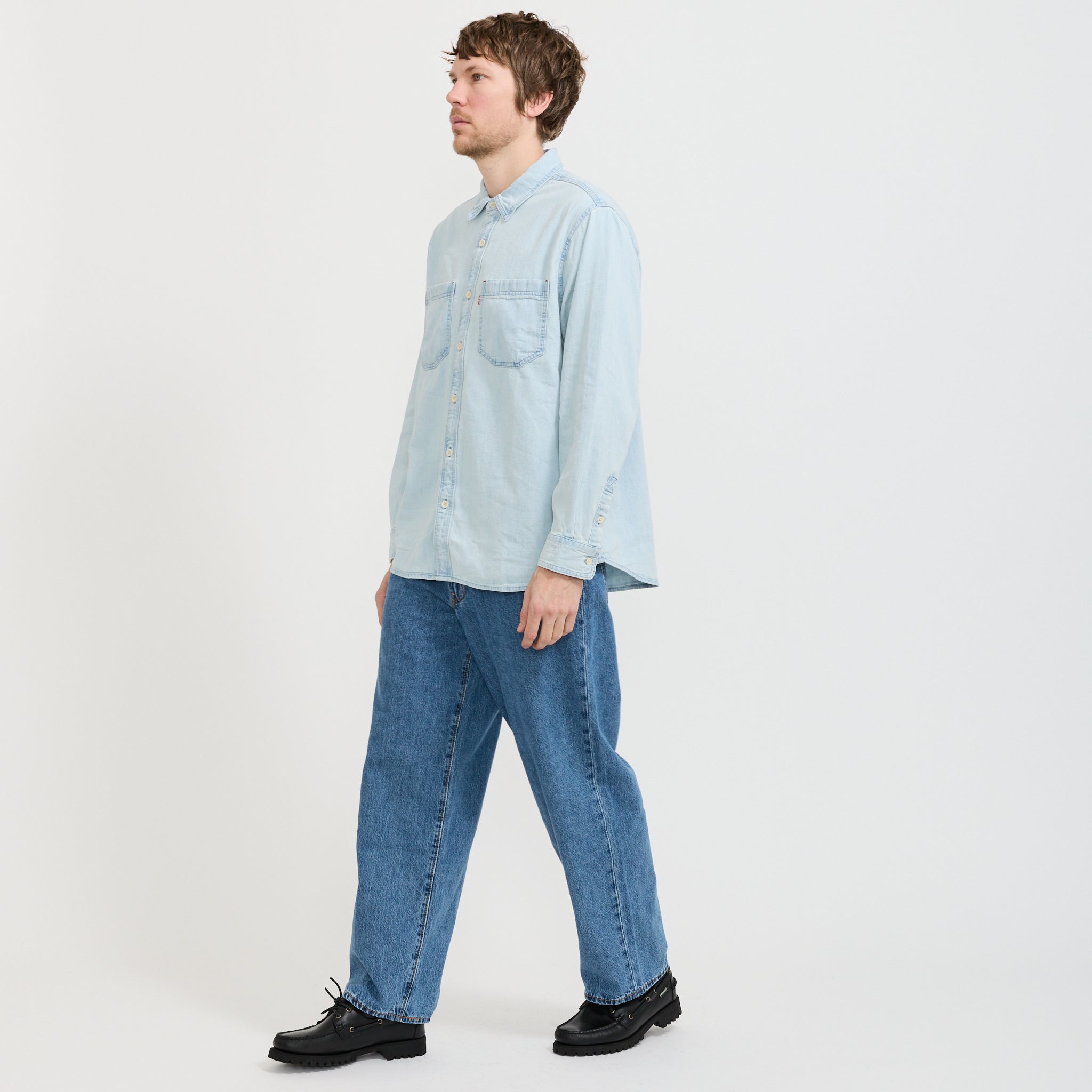 Mariposa Worker Shirt Luisa Light Wash