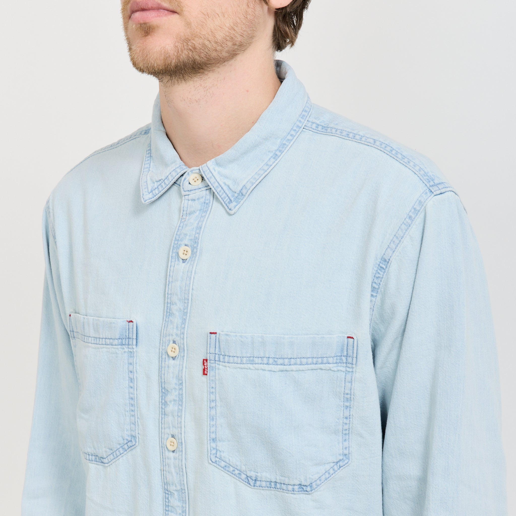 Mariposa Worker Shirt Luisa Light Wash