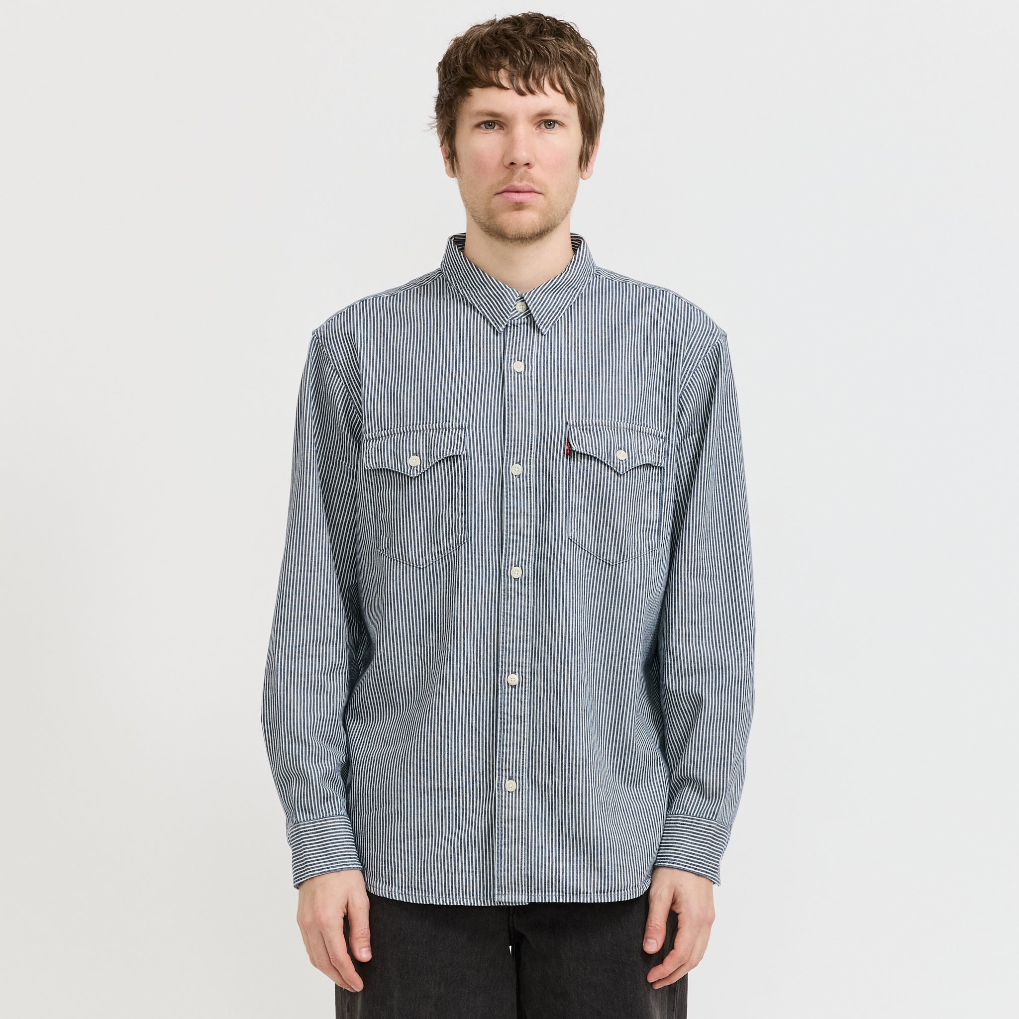 Relaxed Fit Western Shirt Grand Dark Railroad