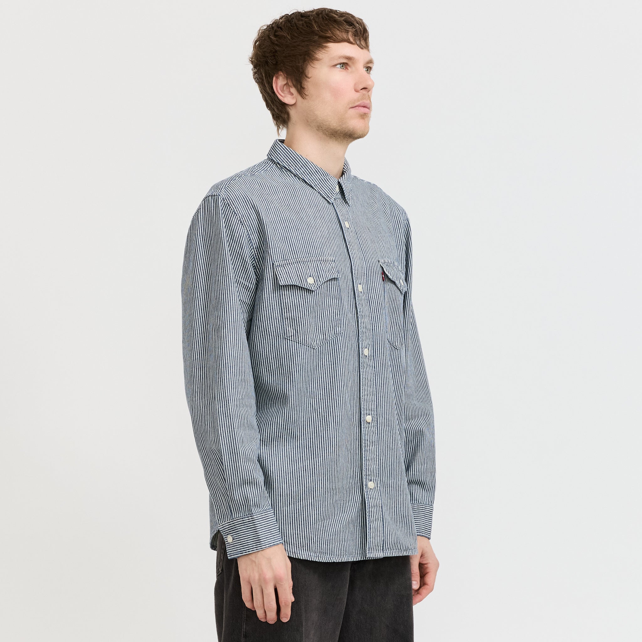 Relaxed Fit Western Shirt Grand Dark Railroad