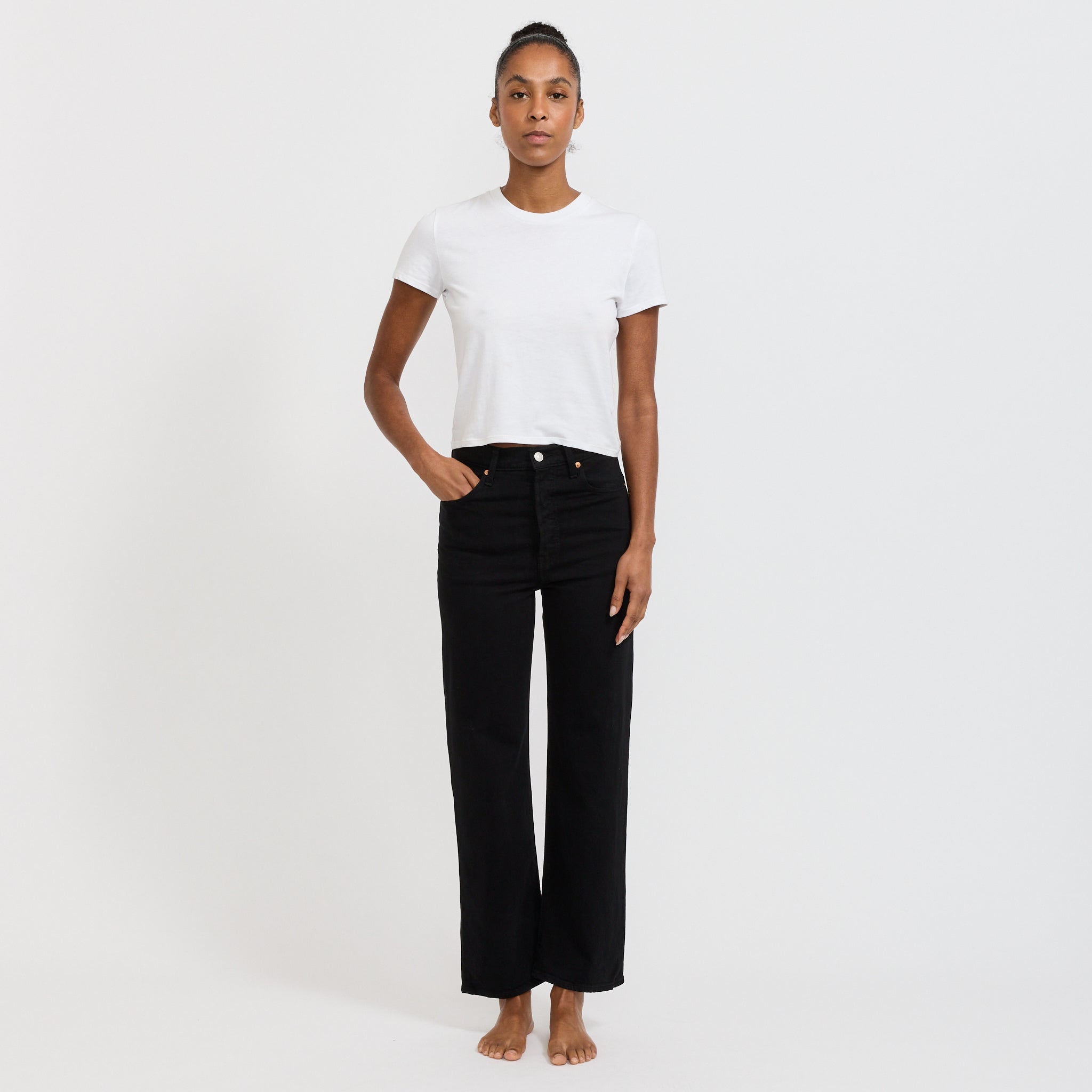 Levis | Ribcage Straight Ankle Black Sprout | Maplestore
