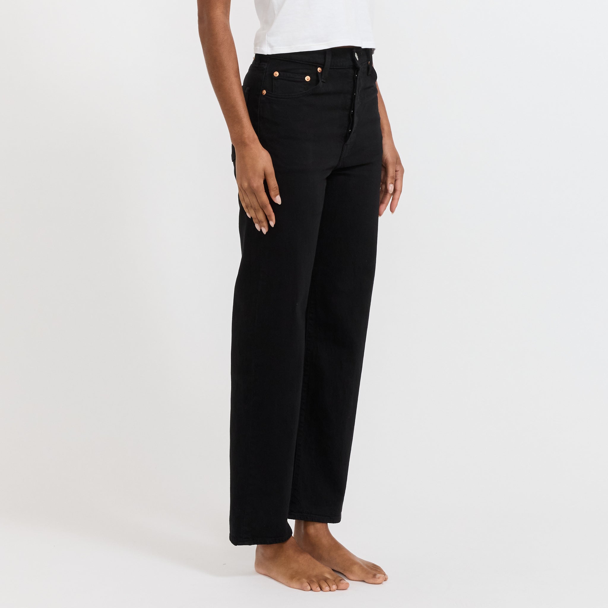 Levis | Ribcage Straight Ankle Black Sprout | Maplestore