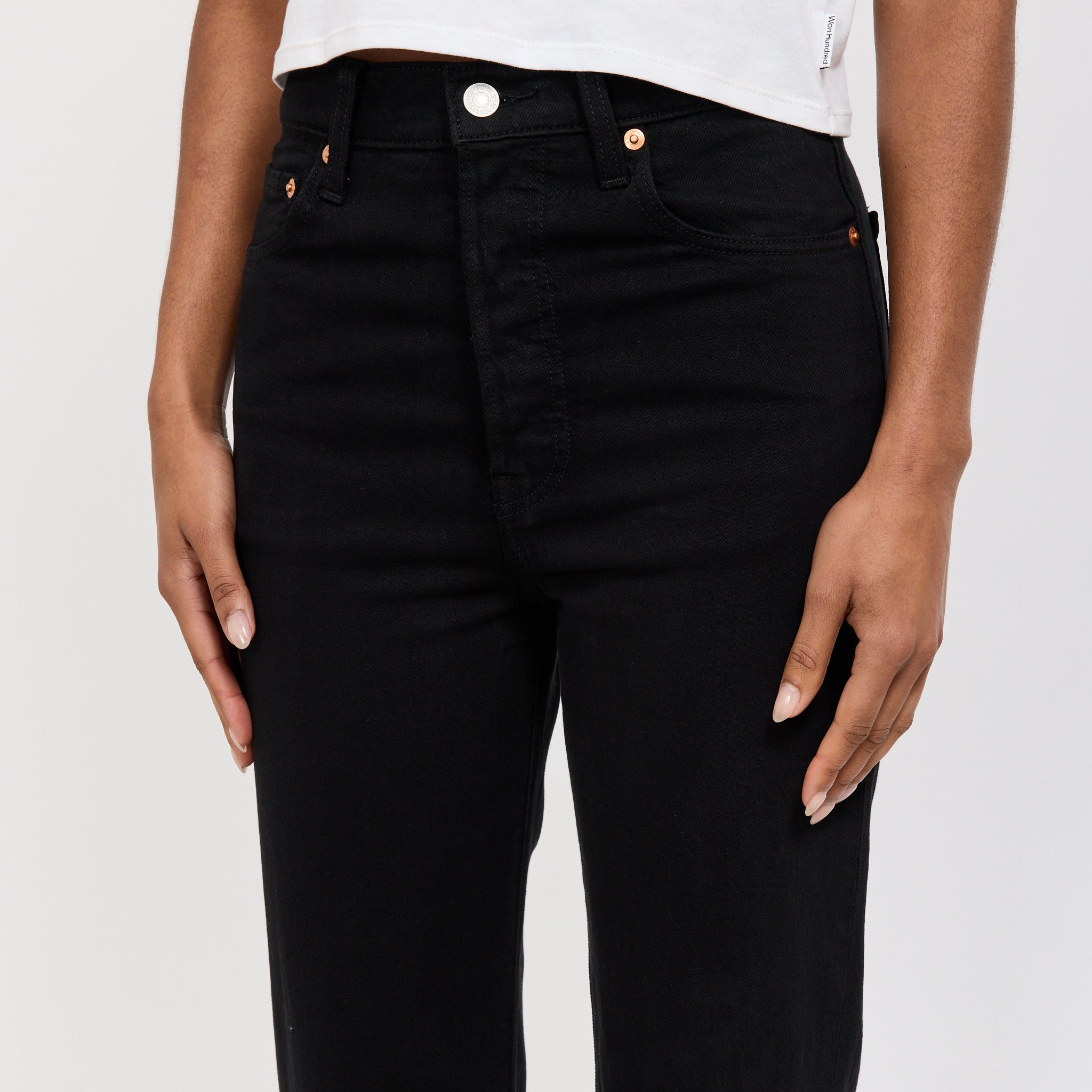 Levis | Ribcage Straight Ankle Black Sprout | Maplestore