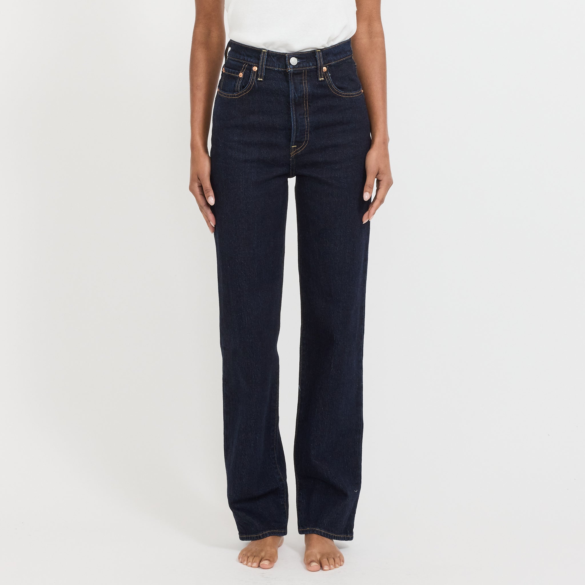 Dark Wash Levis Jean Ribcage Levis Ribcage Full Length Small