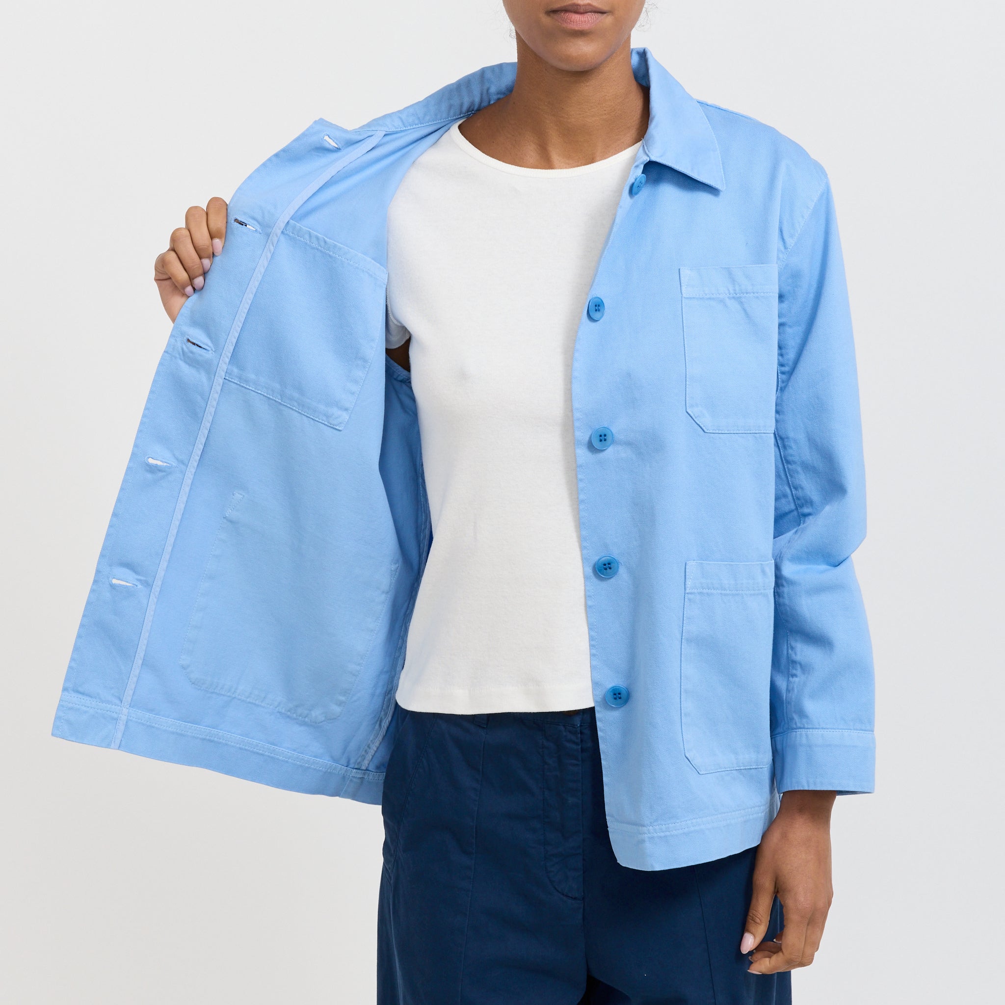 Le Mont Saint Michel | Gabardine Work Jacket Azur | Maplestore