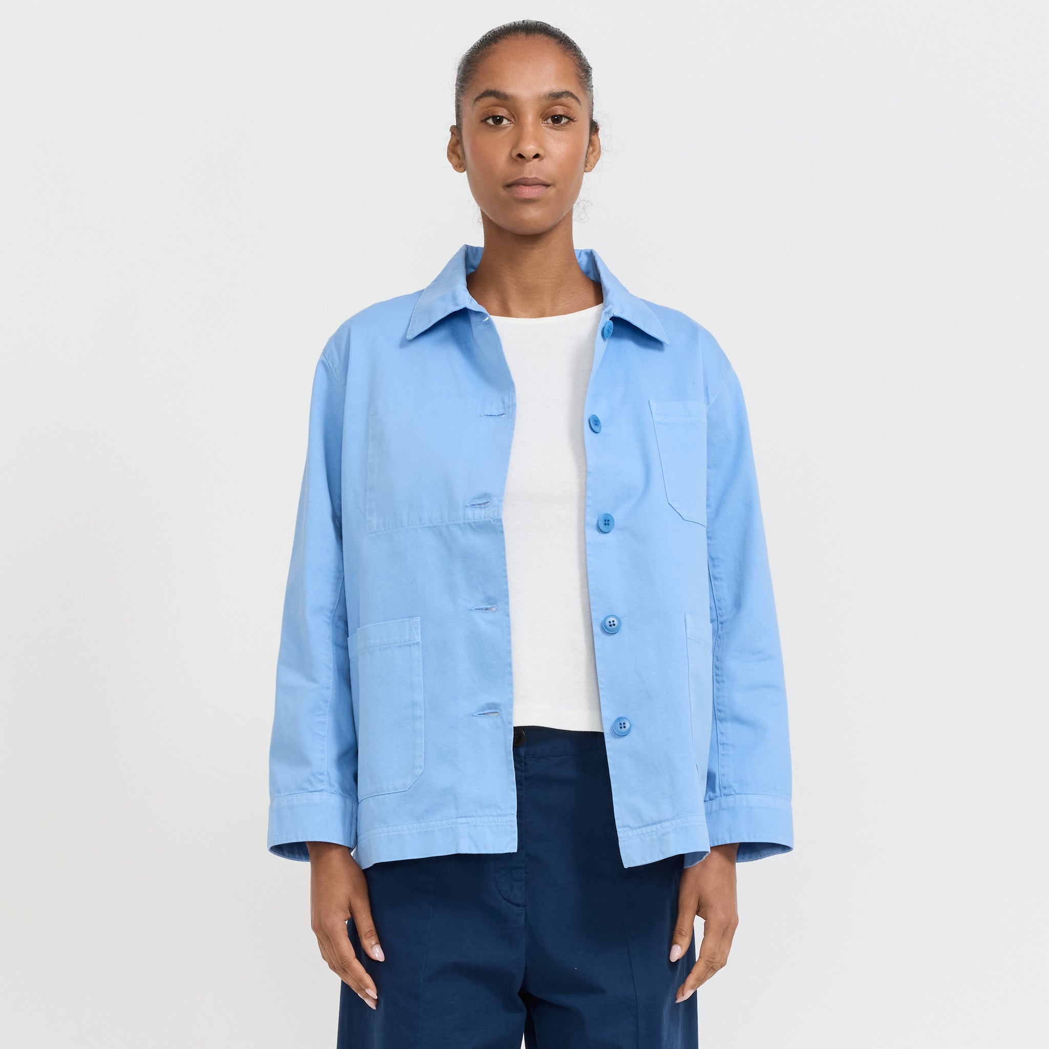 Le Mont Saint Michel | Gabardine Work Jacket Azur | Maplestore