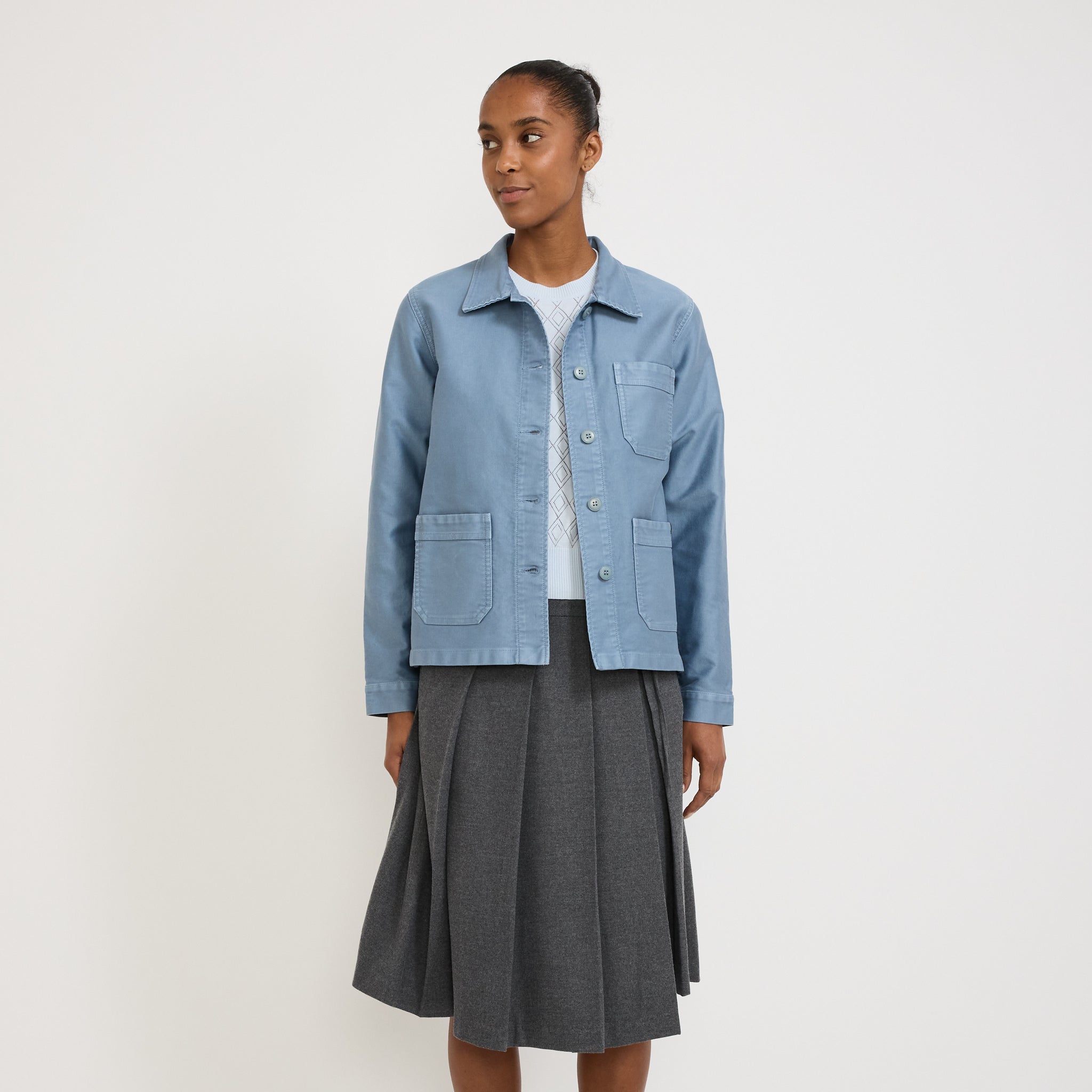 Le Mont Saint Michel Genuine Work Jacket Sky Maplestore