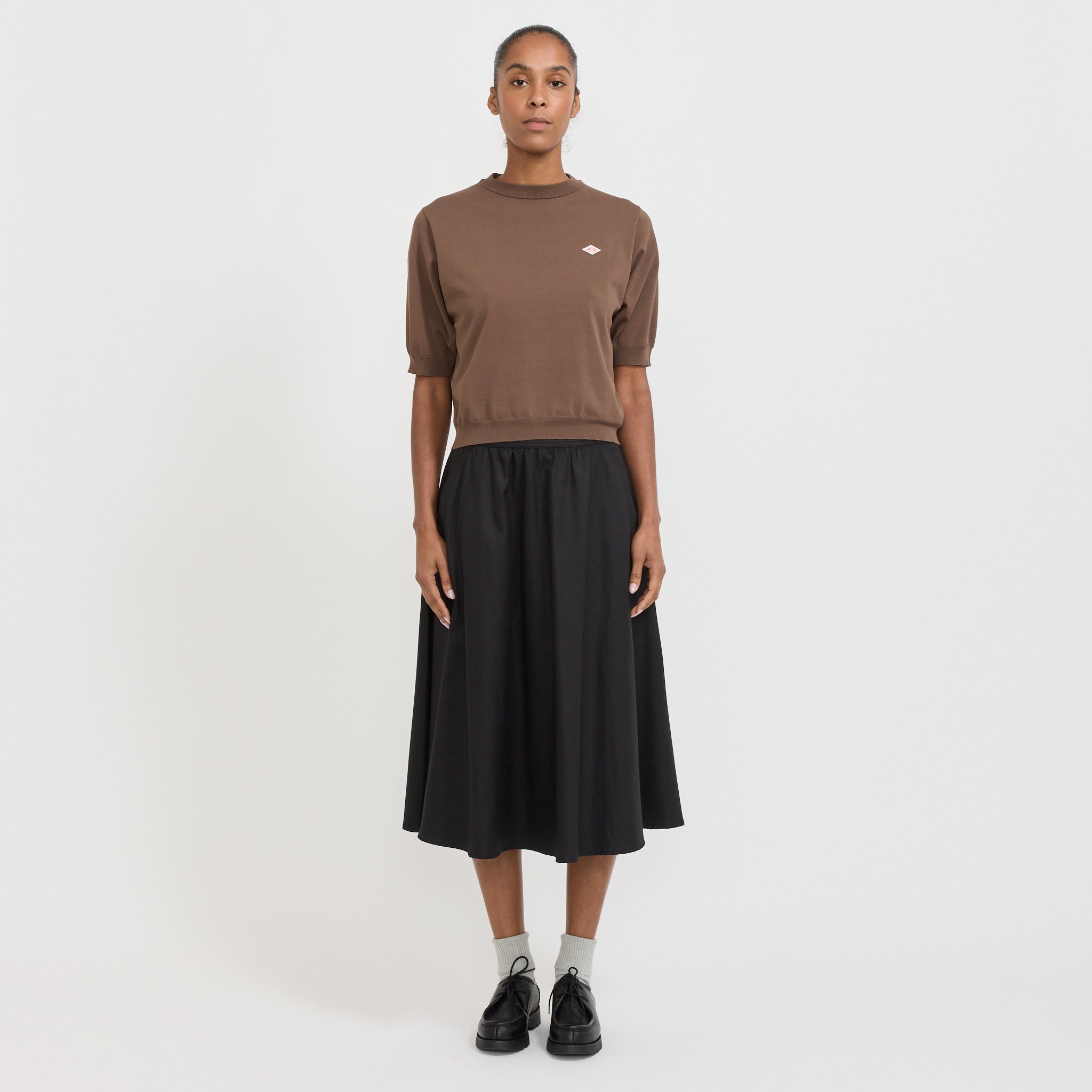Le Mont Saint Michel | Jeanette Midi Pleated Skirt Black | Maplestore