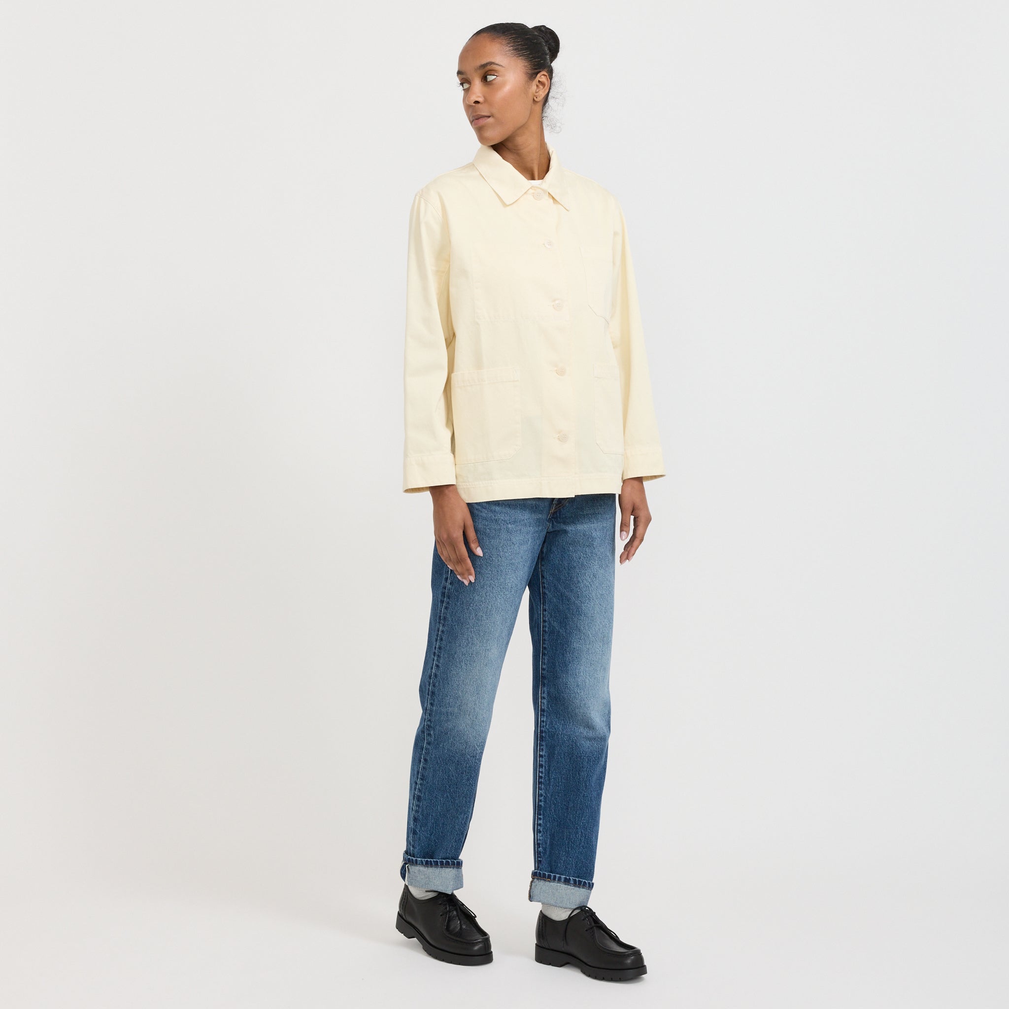 Le Mont Saint Michel | Gabardine Work Jacket Ivory | Maplestore