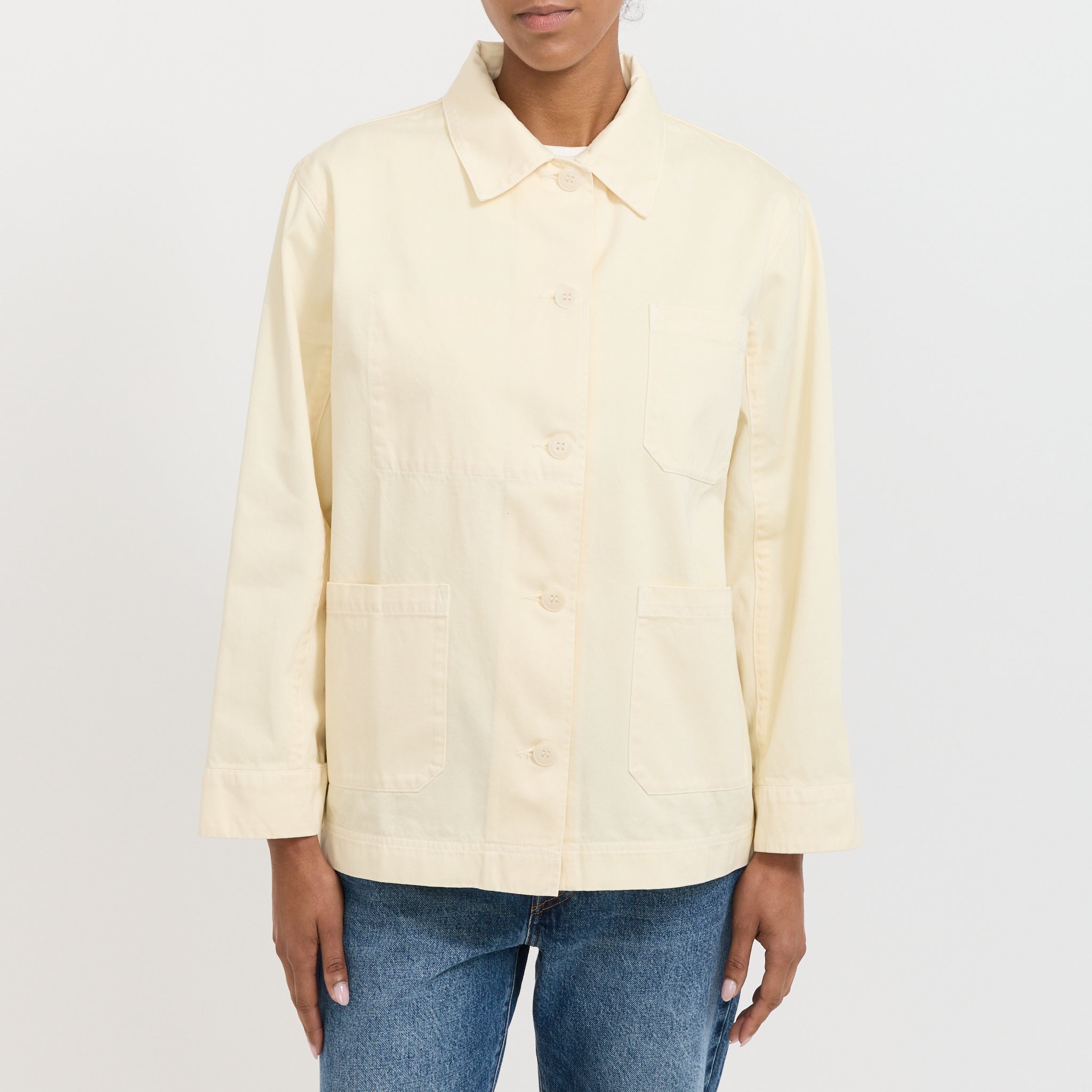 Le Mont Saint Michel | Gabardine Work Jacket Ivory | Maplestore