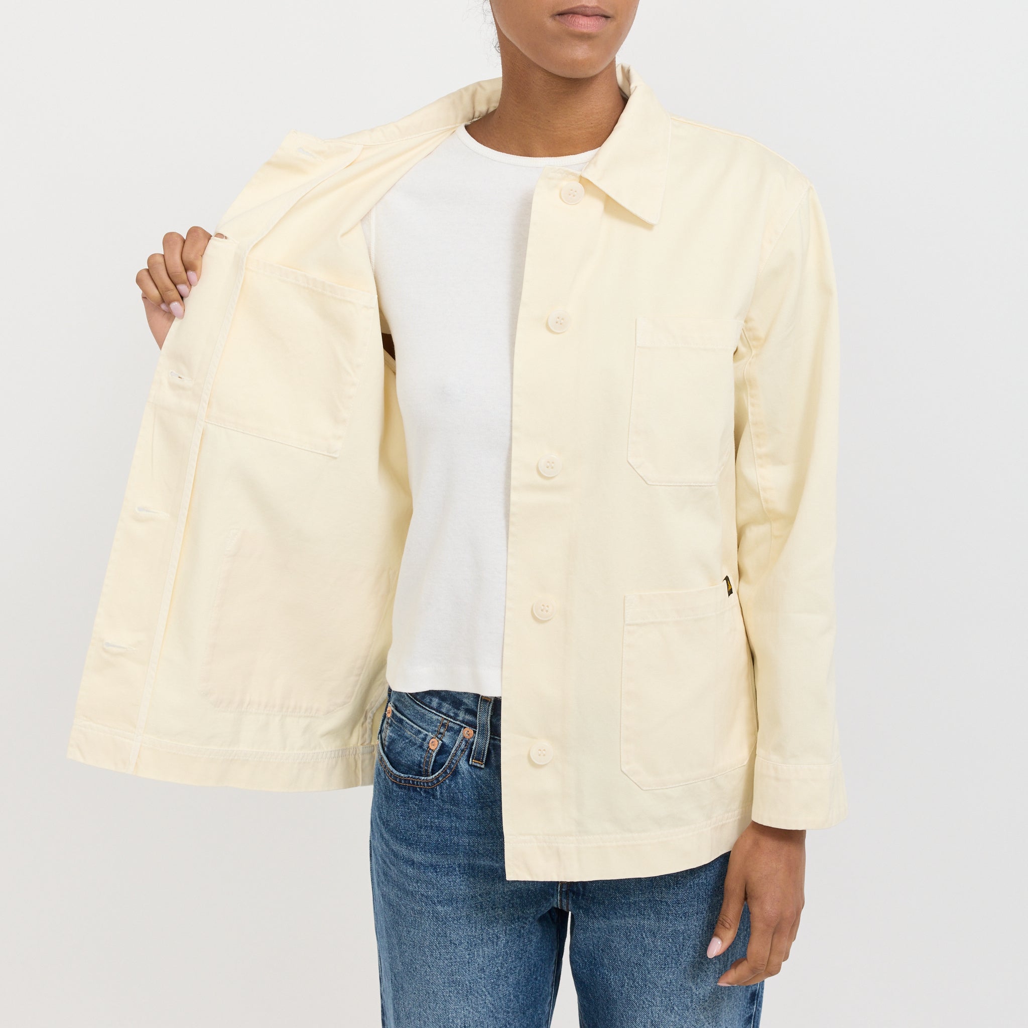 Le Mont Saint Michel | Gabardine Work Jacket Ivory | Maplestore