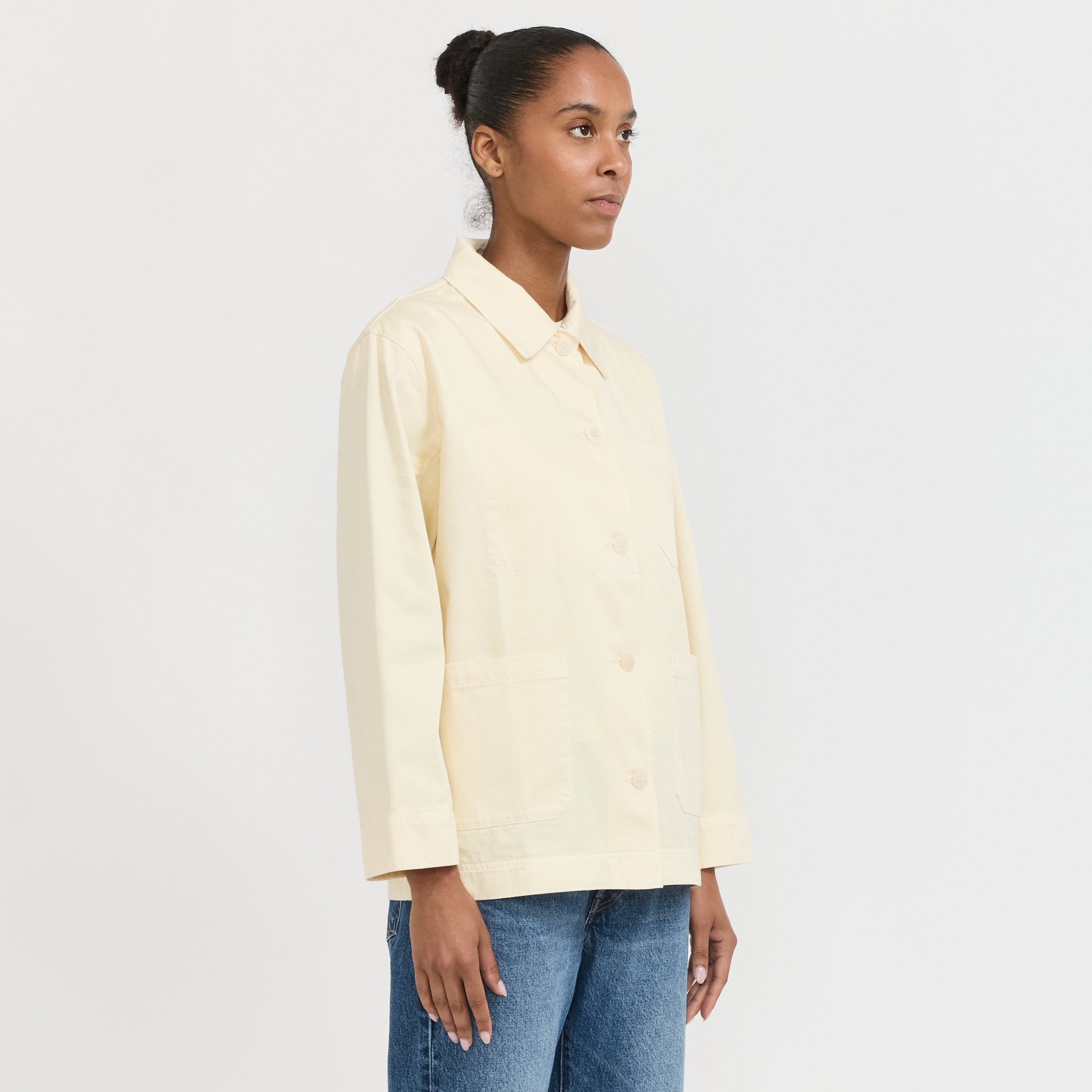 Le Mont Saint Michel Gabardine Work Jacket Ivory | Maplestore