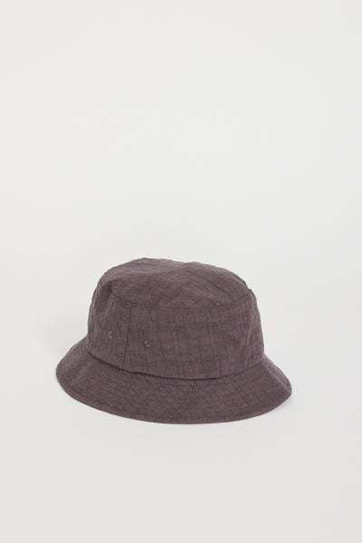 Lite Year | Japanese Cotton Dobby Bucket Hat Brown | Maplestore