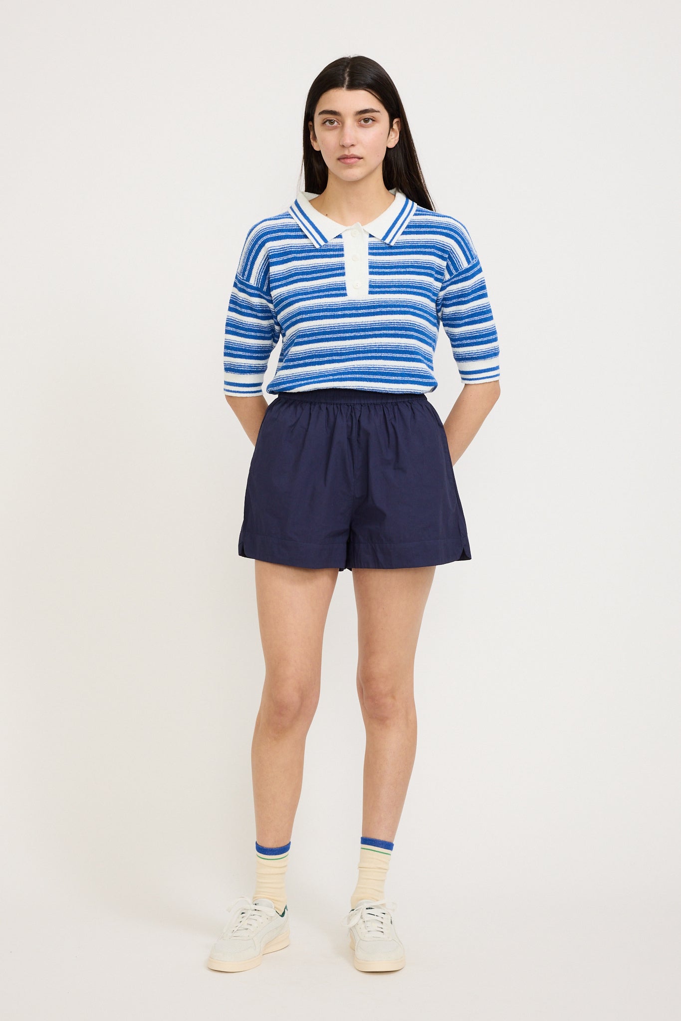 LMND | Chiara Classic Cotton Short Navy | Maplestore