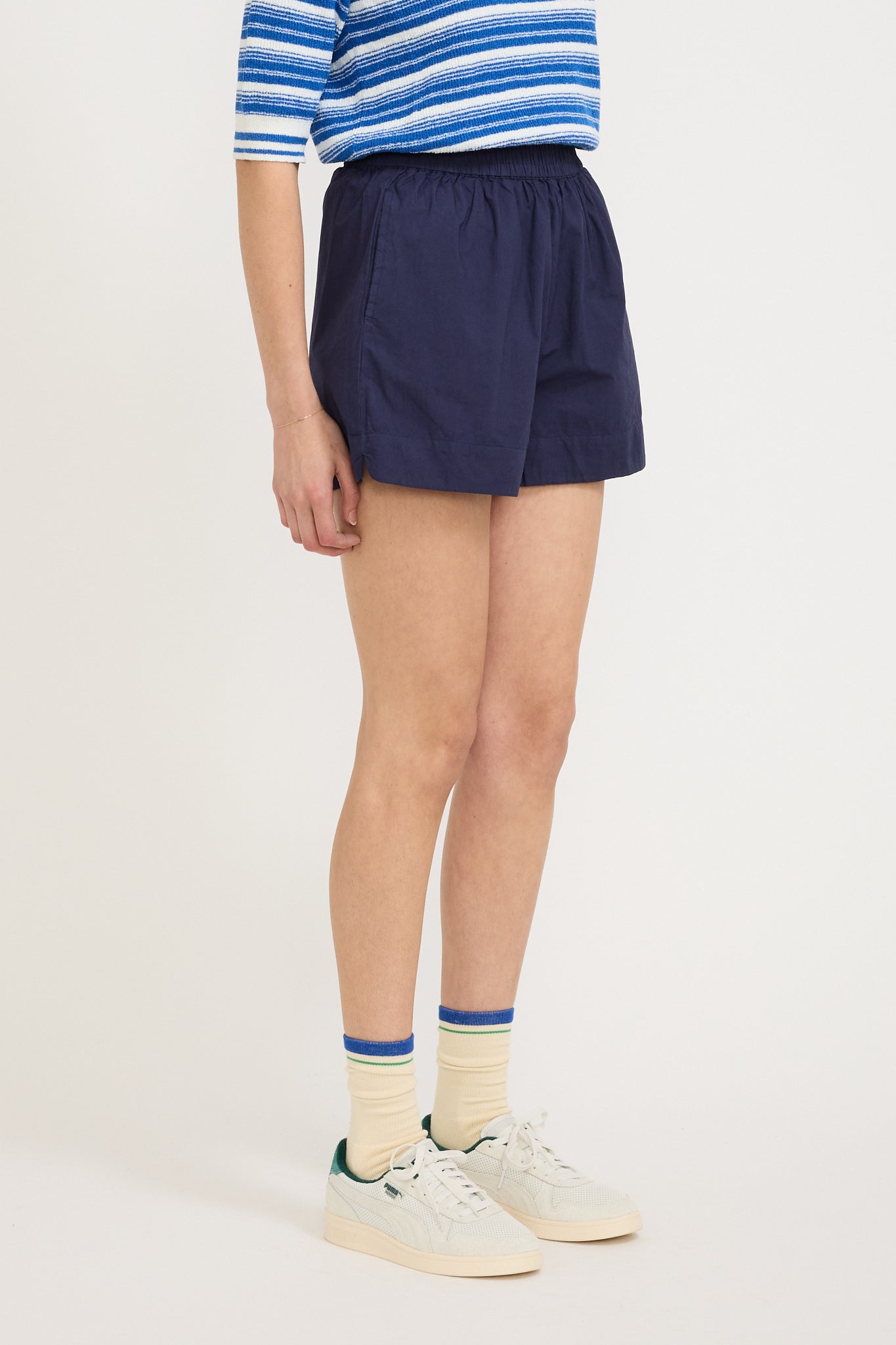 LMND | Chiara Classic Cotton Short Navy | Maplestore