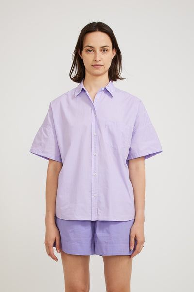 LMND | Chiara Short Sleeve Shirt Violet Light | Maplestore