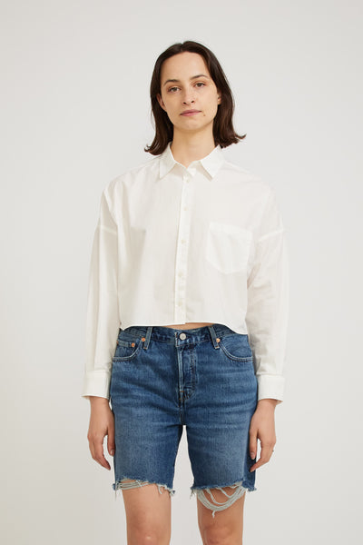 LMND | Chiara Cropped Shirt White | Maplestore