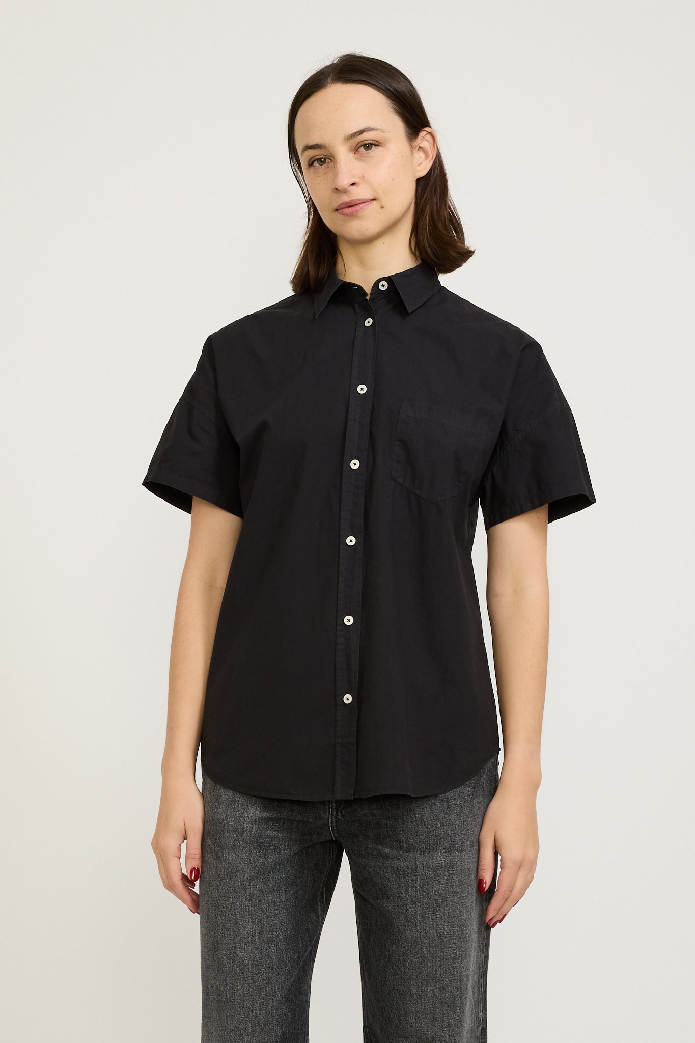 LMND | Chiara Short Sleeve Shirt Black | Maplestore