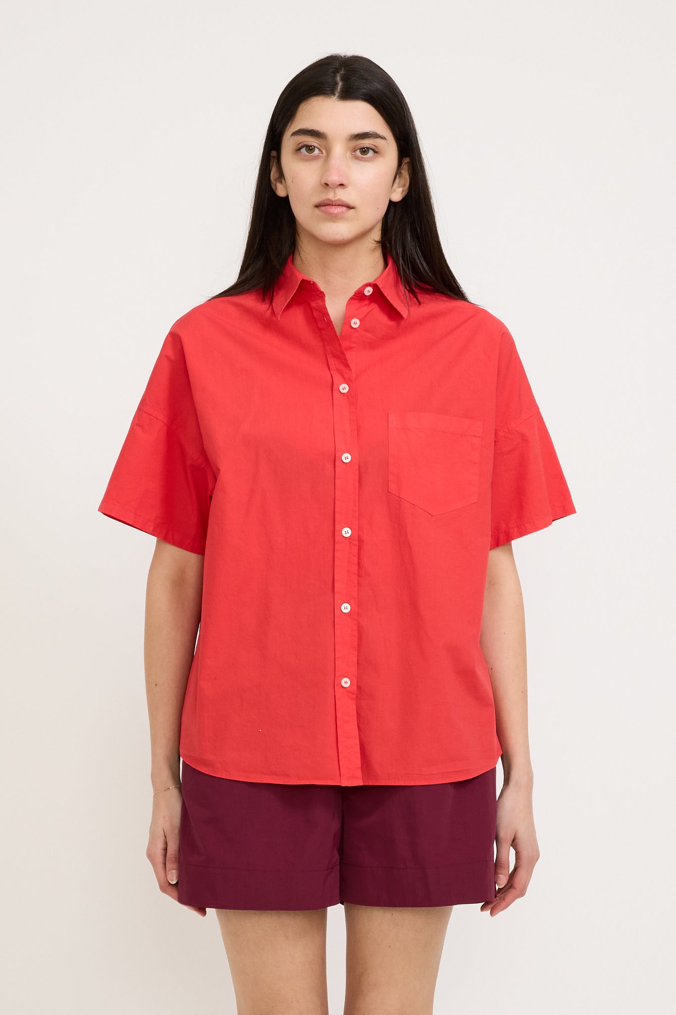 LMND | Chiara Short Sleeve Shirt Grenadine | Maplestore