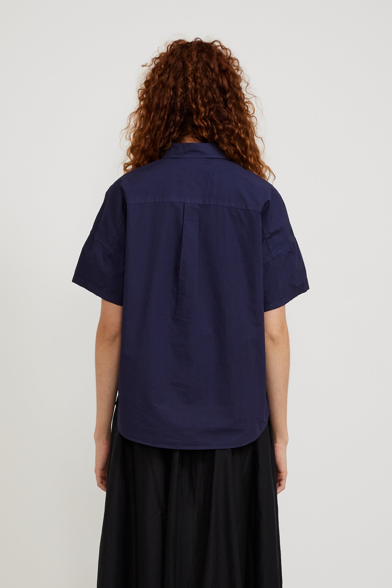 LMND | Chiara Short Sleeve Shirt Navy | Maplestore